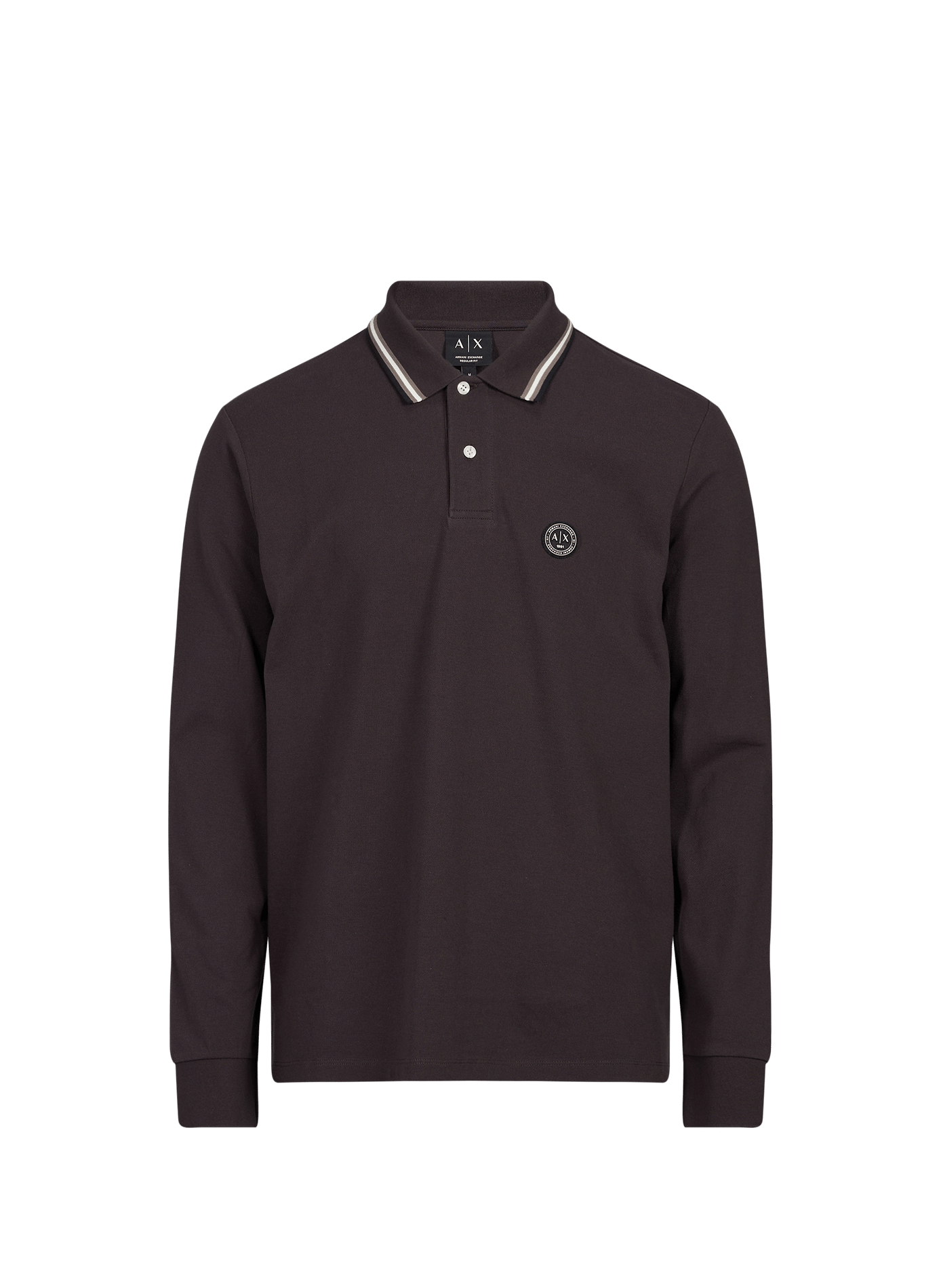 Straight cotton polo shirt ARMANI EXCHANGE Brown