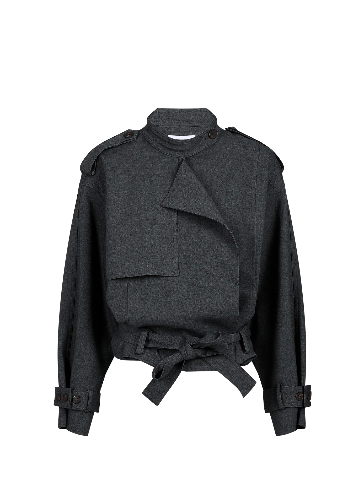 Short belted jacket SUNCOO Grey