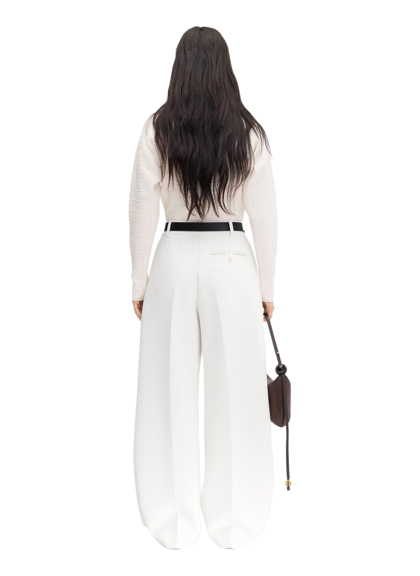 Le pantalon Ovalo ample JACQUEMUS White
