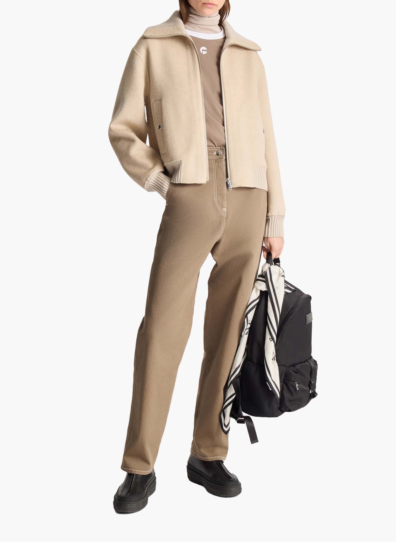 Veste thyline col chemise coupe ample FUSALP Beige