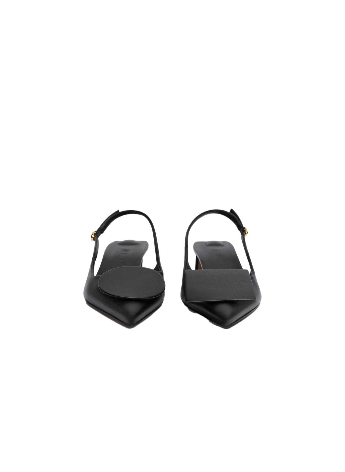 Les slingbacks Duelo de tacón bajo en piel de cordero JACQUEMUS Negro