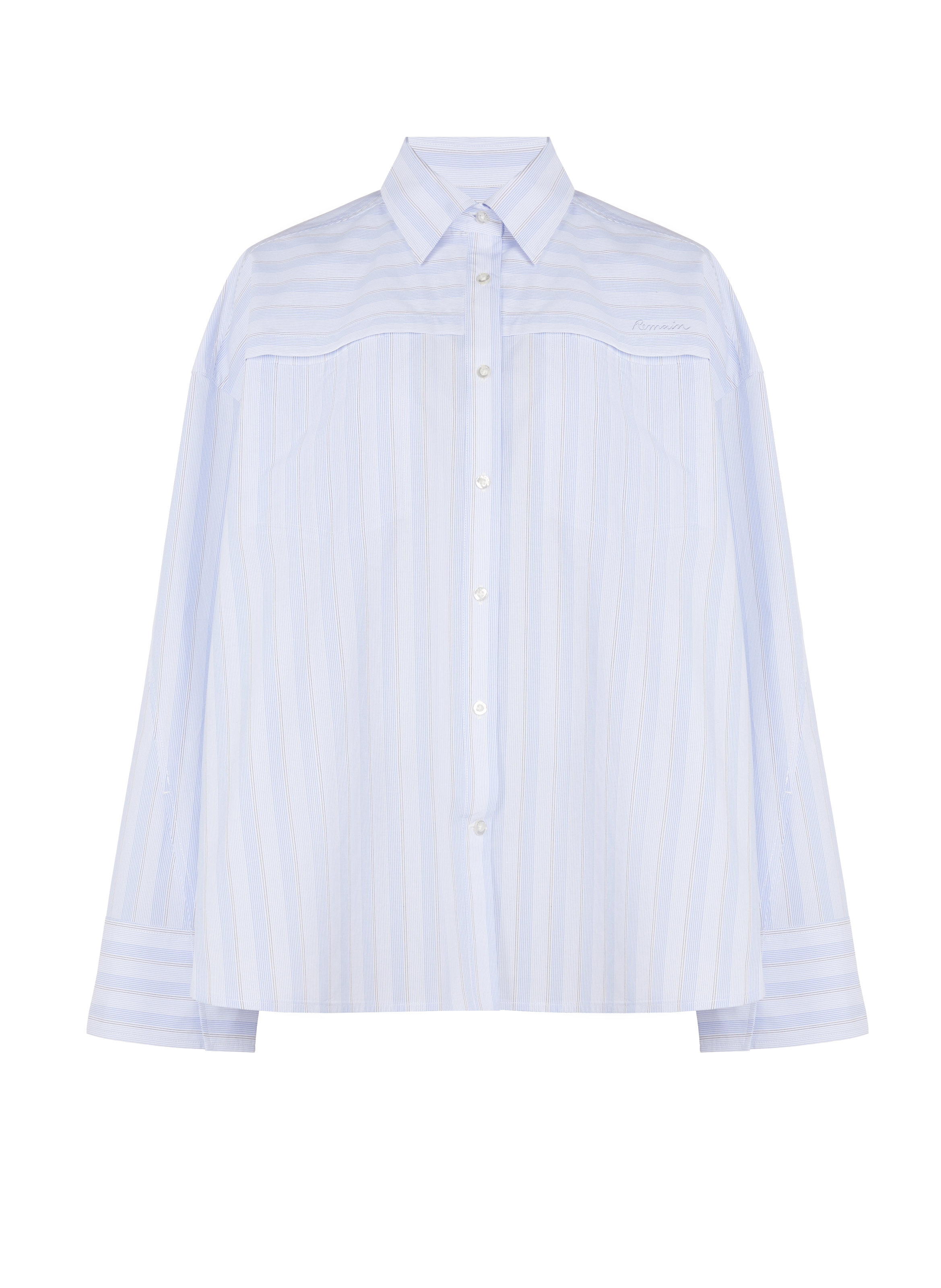 Oversized striped shirt REMAIN Blue