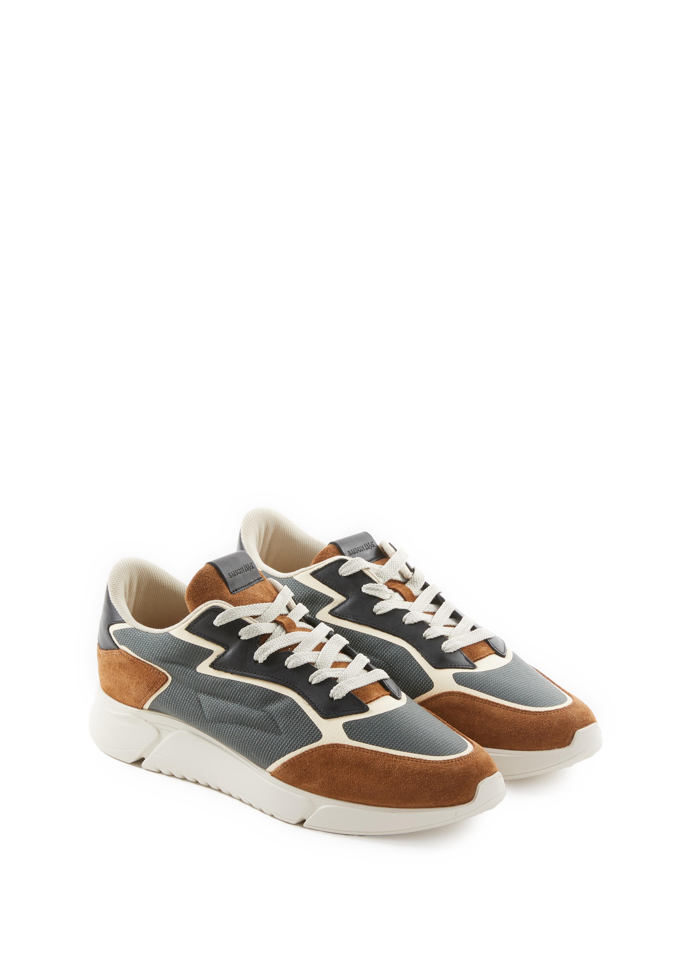 Baskets bi-matière  SAISON 1865 Multicolore
