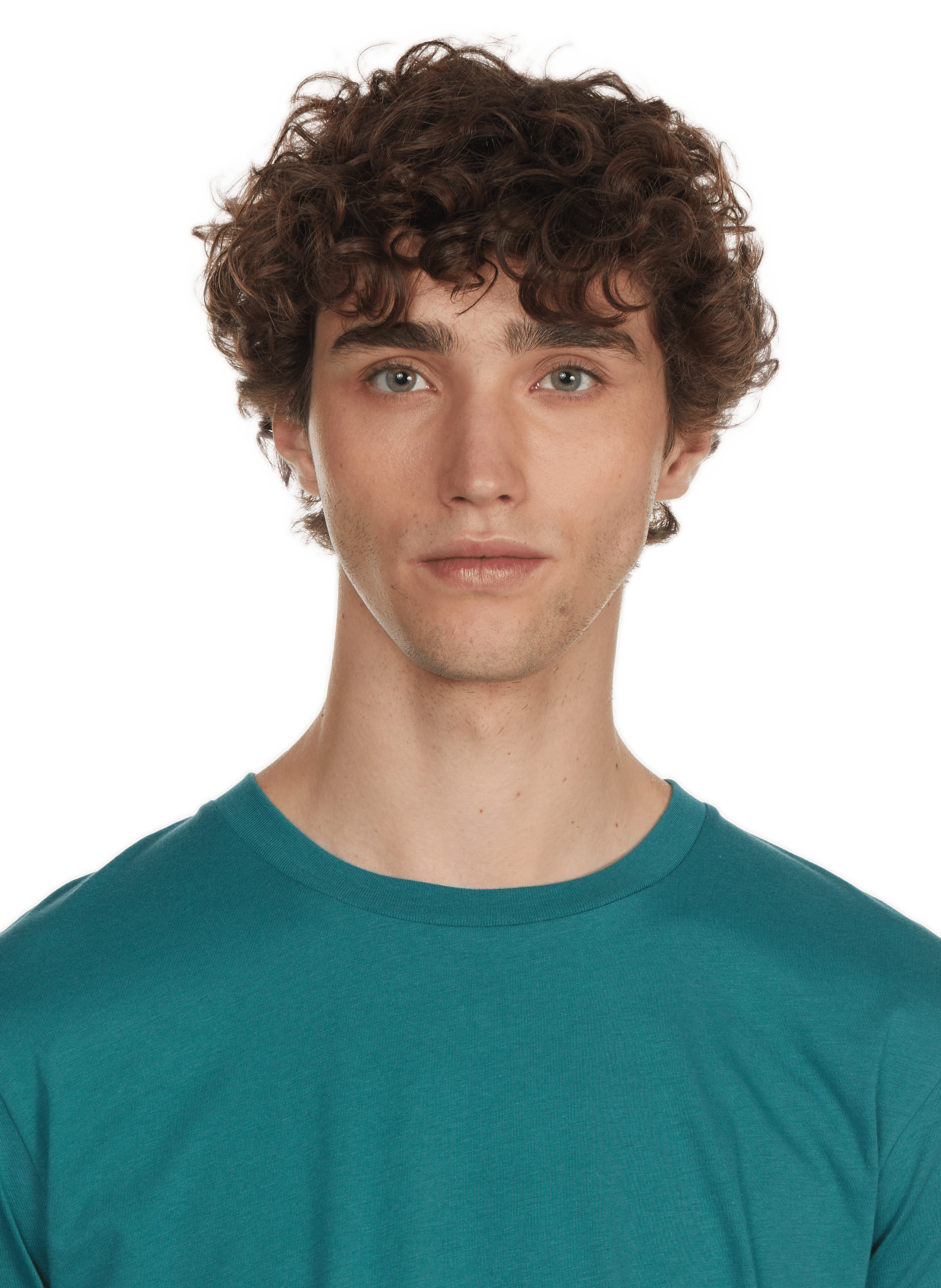 T-shirt col rond en coton organique AU PRINTEMPS PARIS Vert