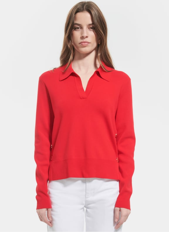 Pull rouge cintré - polo Rouge by ZAPA ZAPA Pull rouge cintré - polo Rouge
