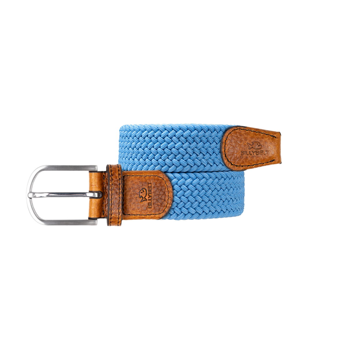 Ceinture tressée élastique unie BILLYBELT Bleu