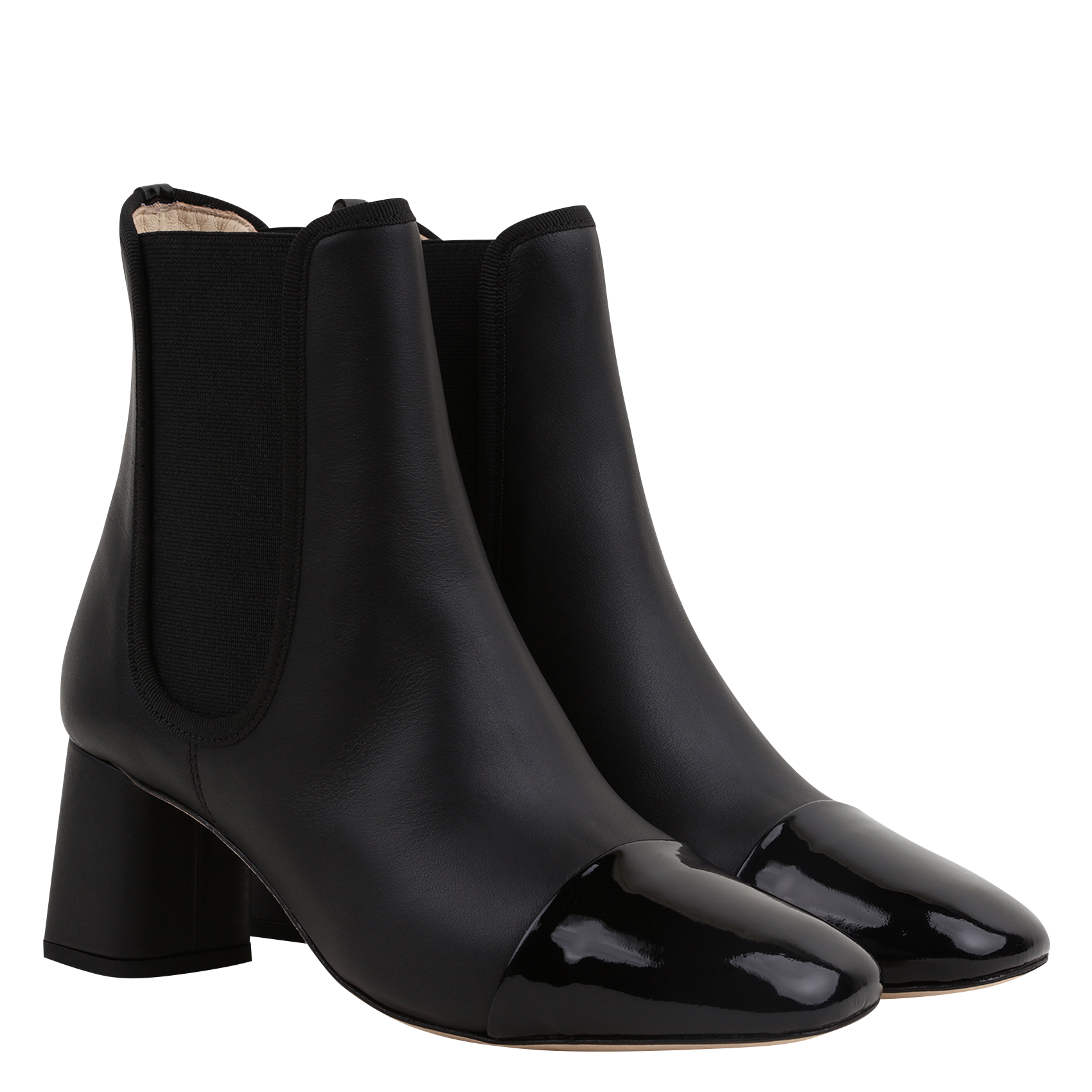 Bottines à talons en cuir melissa REPETTO Noir