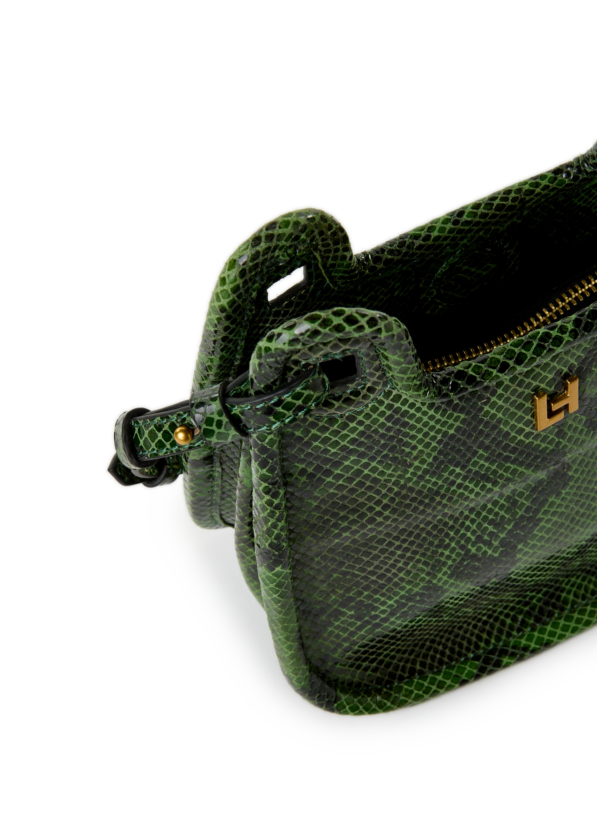 Python handbag LEON & HARPER Green