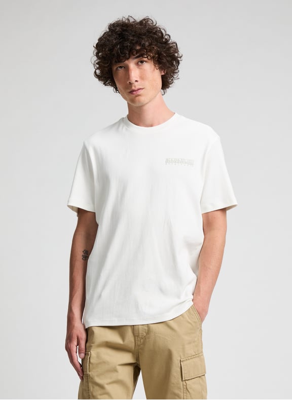 Classic Cotton T-Shirt White by NAPAPIJRI NAPAPIJRI Classic Cotton T-Shirt White