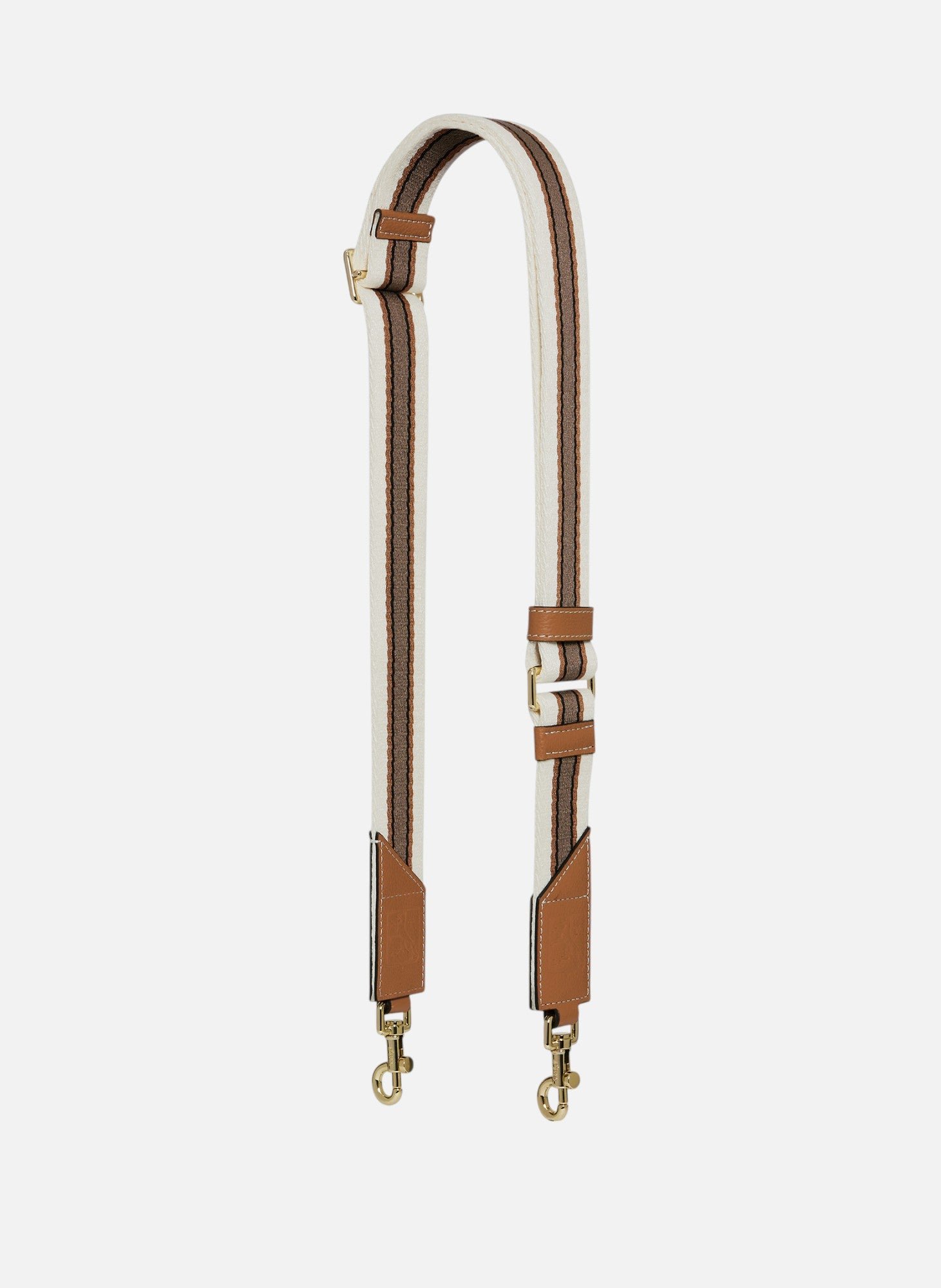 LE TANNEUR Bandoulière à rayures ajustable Noir