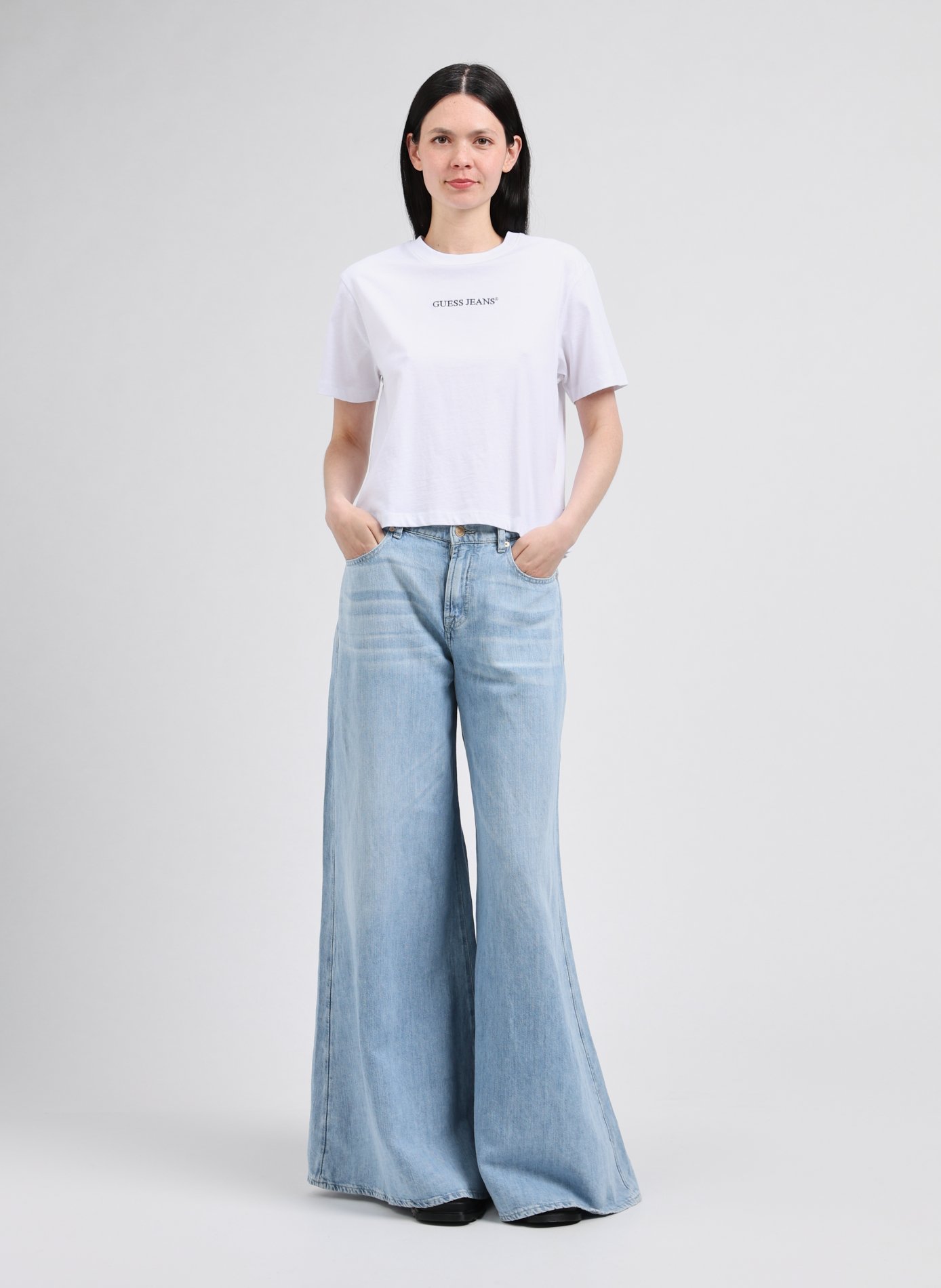 Loose-fit cotton and linen jeans  7 FOR ALL MANKIND Blue