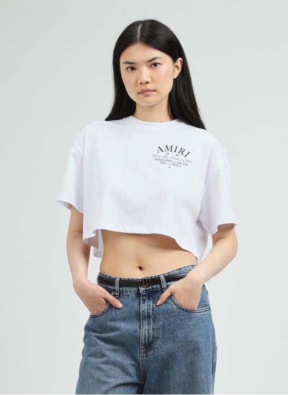 T-shirt cropped Blanc by AMIRI AMIRI T-shirt cropped Blanc