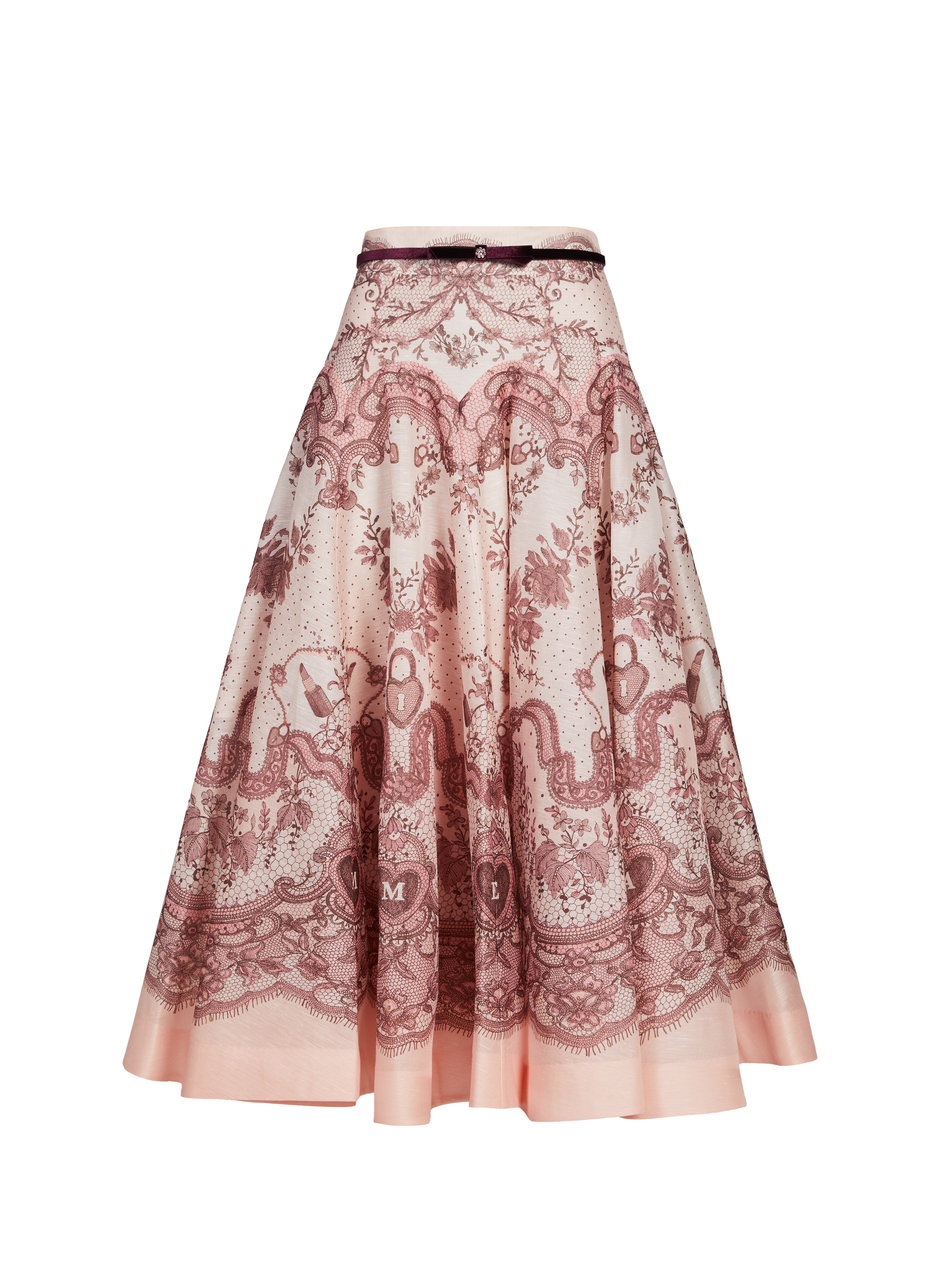 Jupe evasée à motif ZIMMERMANN Multicolore