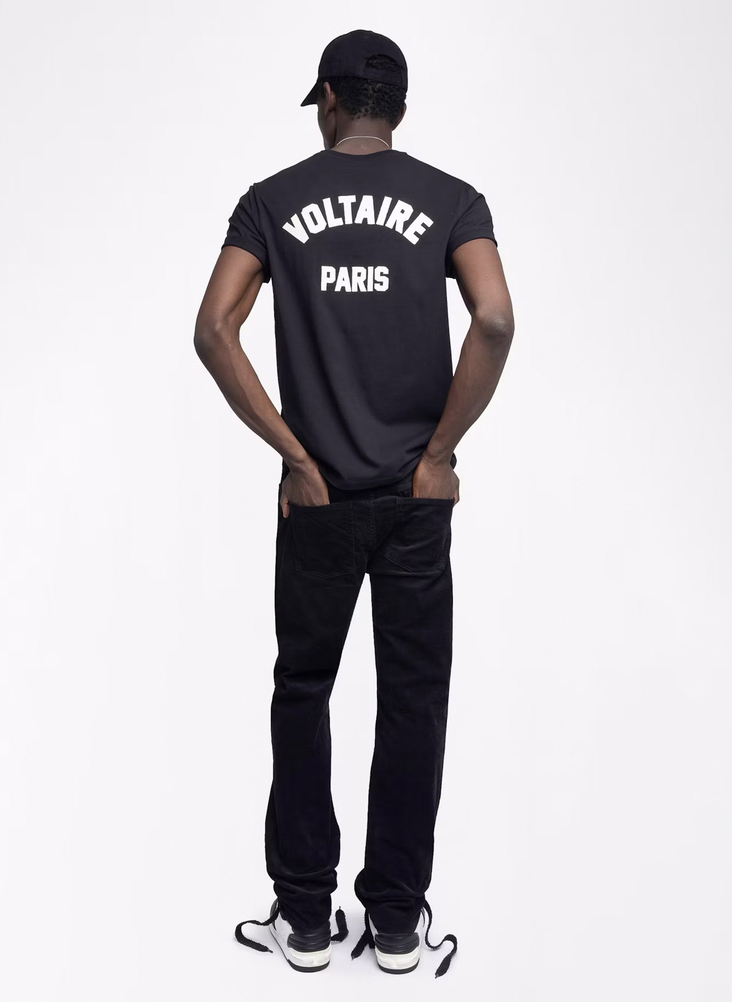 Tee-shirt col rond en coton tommy ZADIG&VOLTAIRE Noir