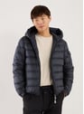 Short hooded puffer jacket Najan | Blue by MONCLER MONCLER Short hooded puffer jacket Najan | Blue