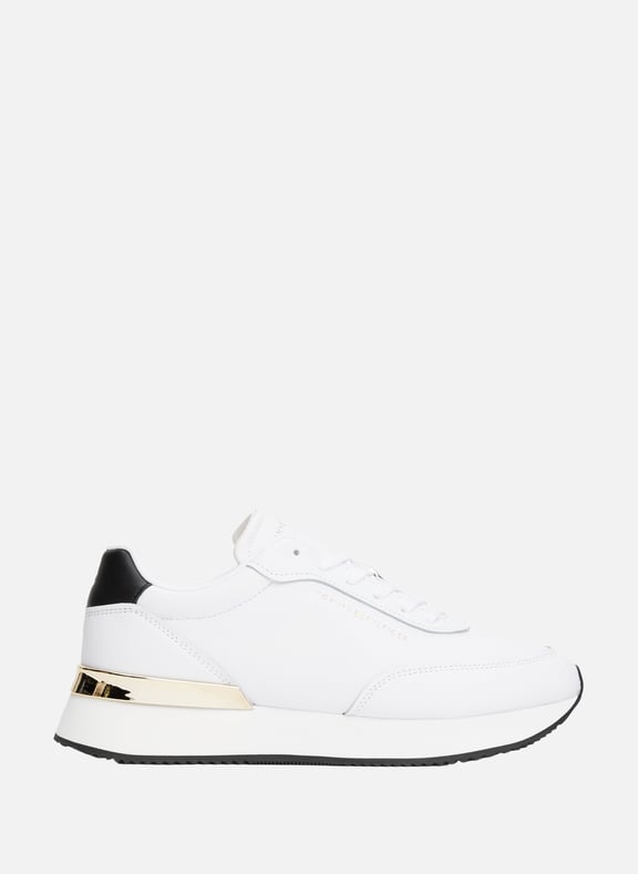 Chunky leather sneakers White by TOMMY HILFIGER TOMMY HILFIGER Chunky leather sneakers White