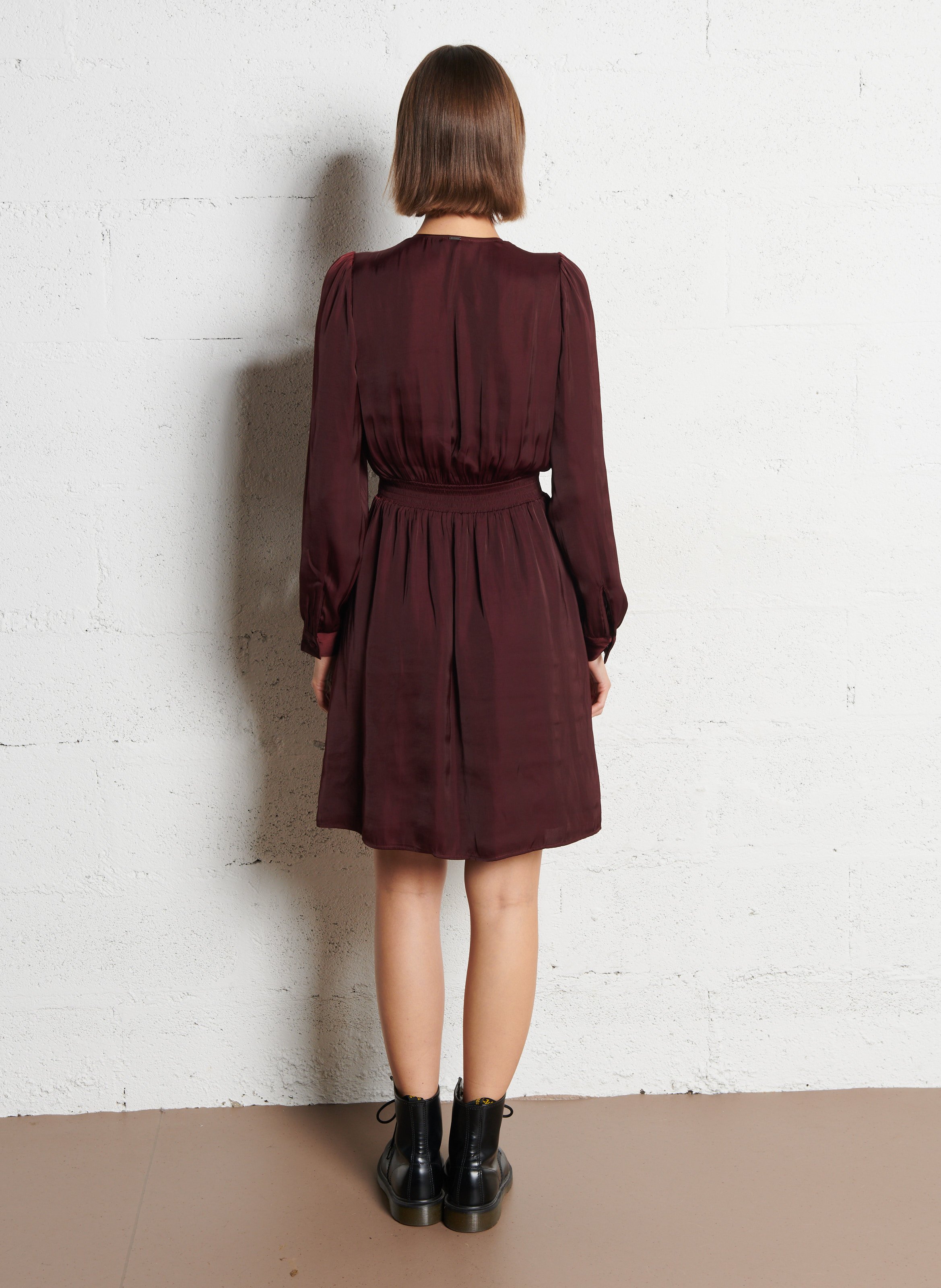 Robe midi plissée IKKS Violet