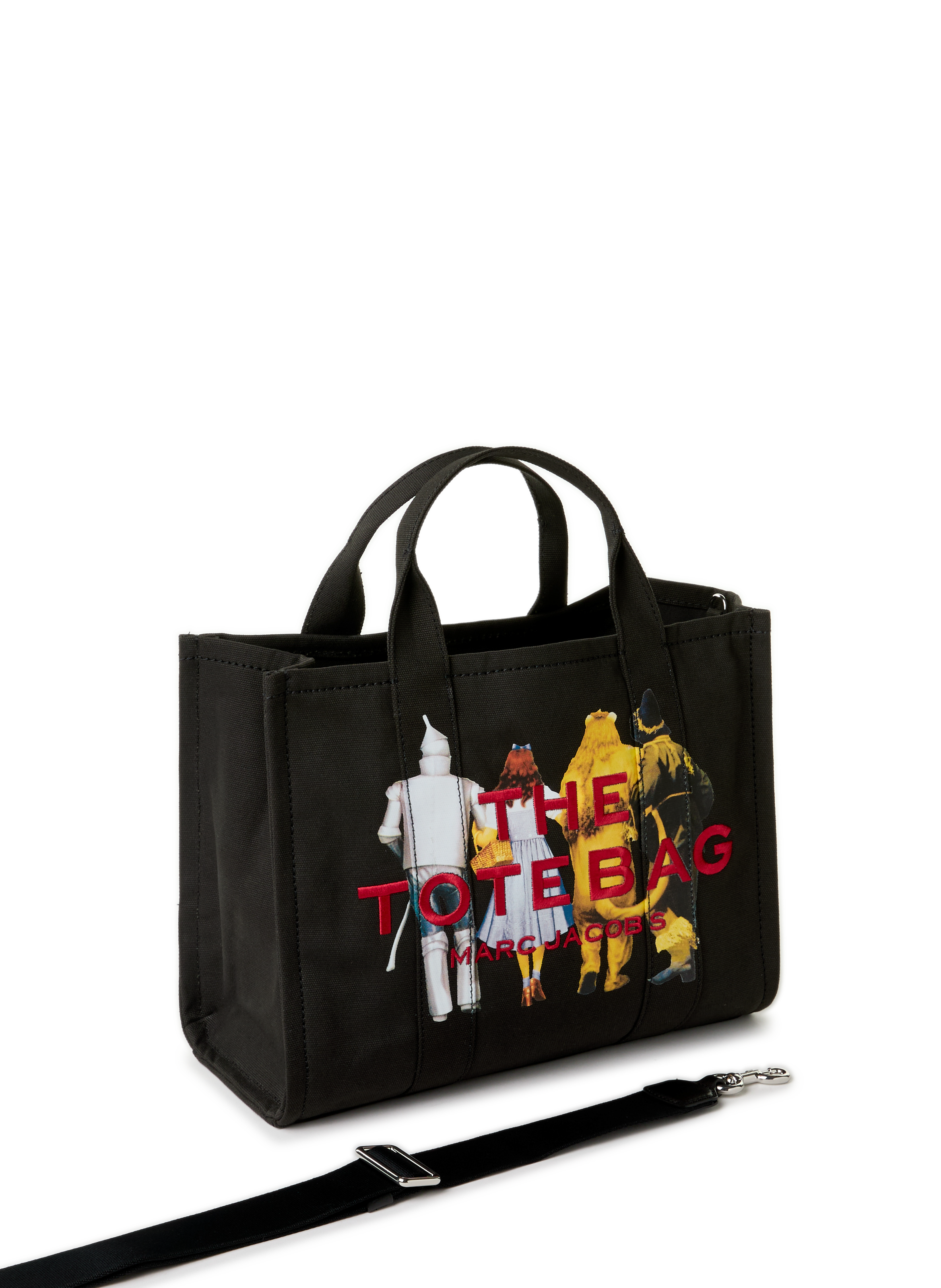 Sac cabas moyen en coton Les Amis de Dorothy MARC JACOBS Noir