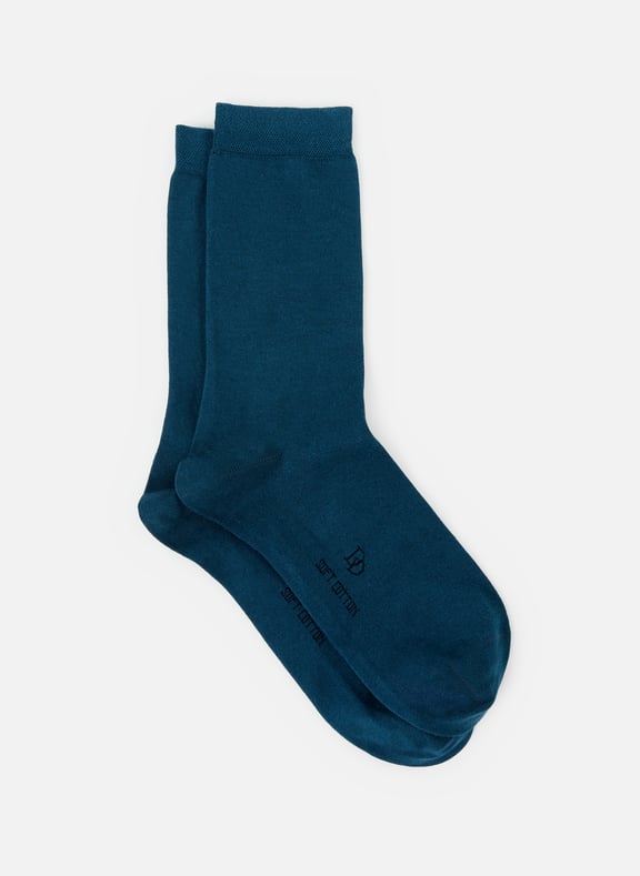 Cotton mid-calf socks Blue by DORÉ DORÉ DORÉ DORÉ Cotton mid-calf socks Blue