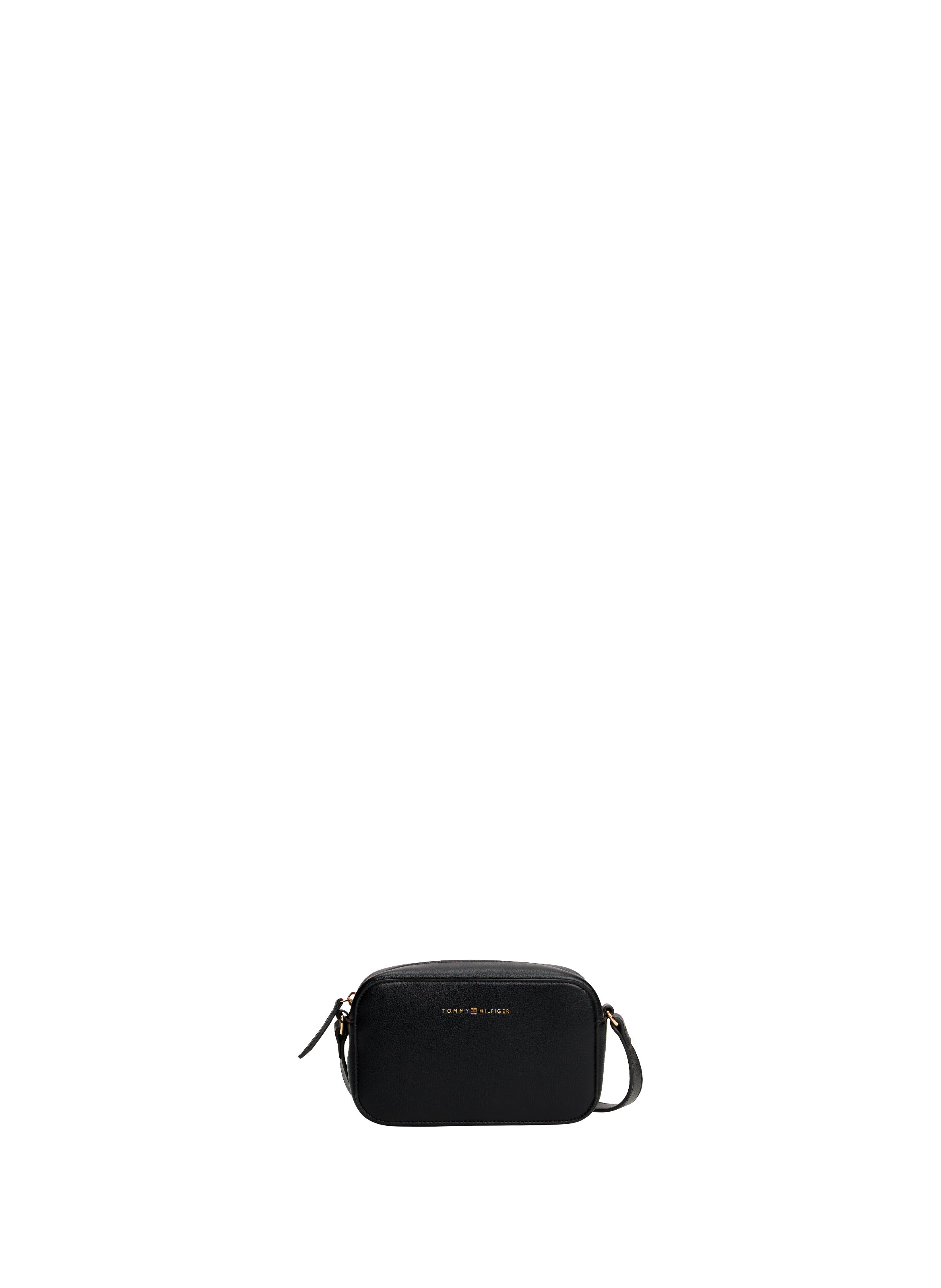 Faux leather shoulder camera bag TOMMY HILFIGER Black