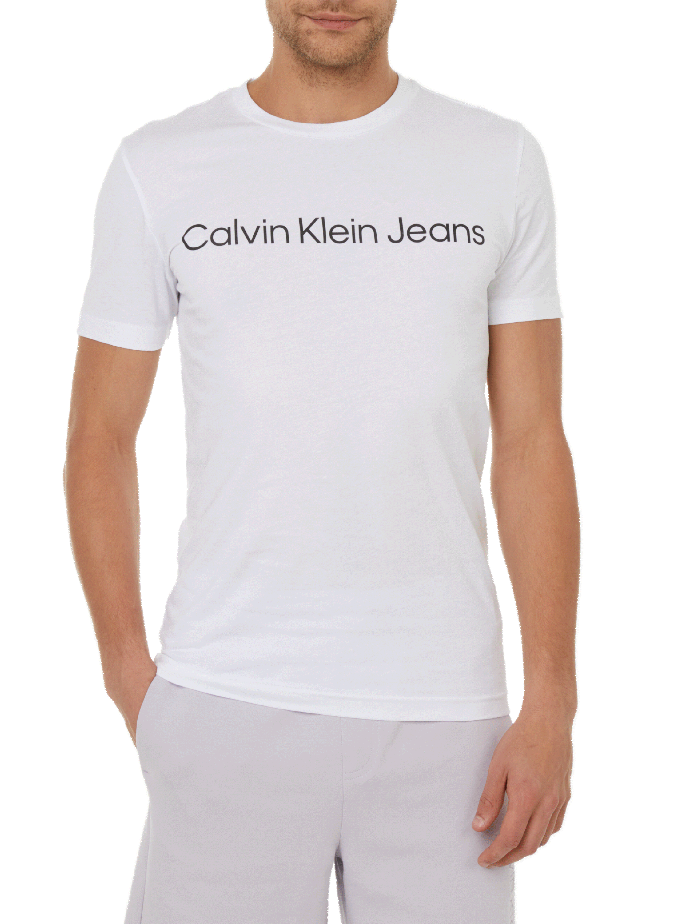 CALVIN KLEIN Cotton logo T-shirt White