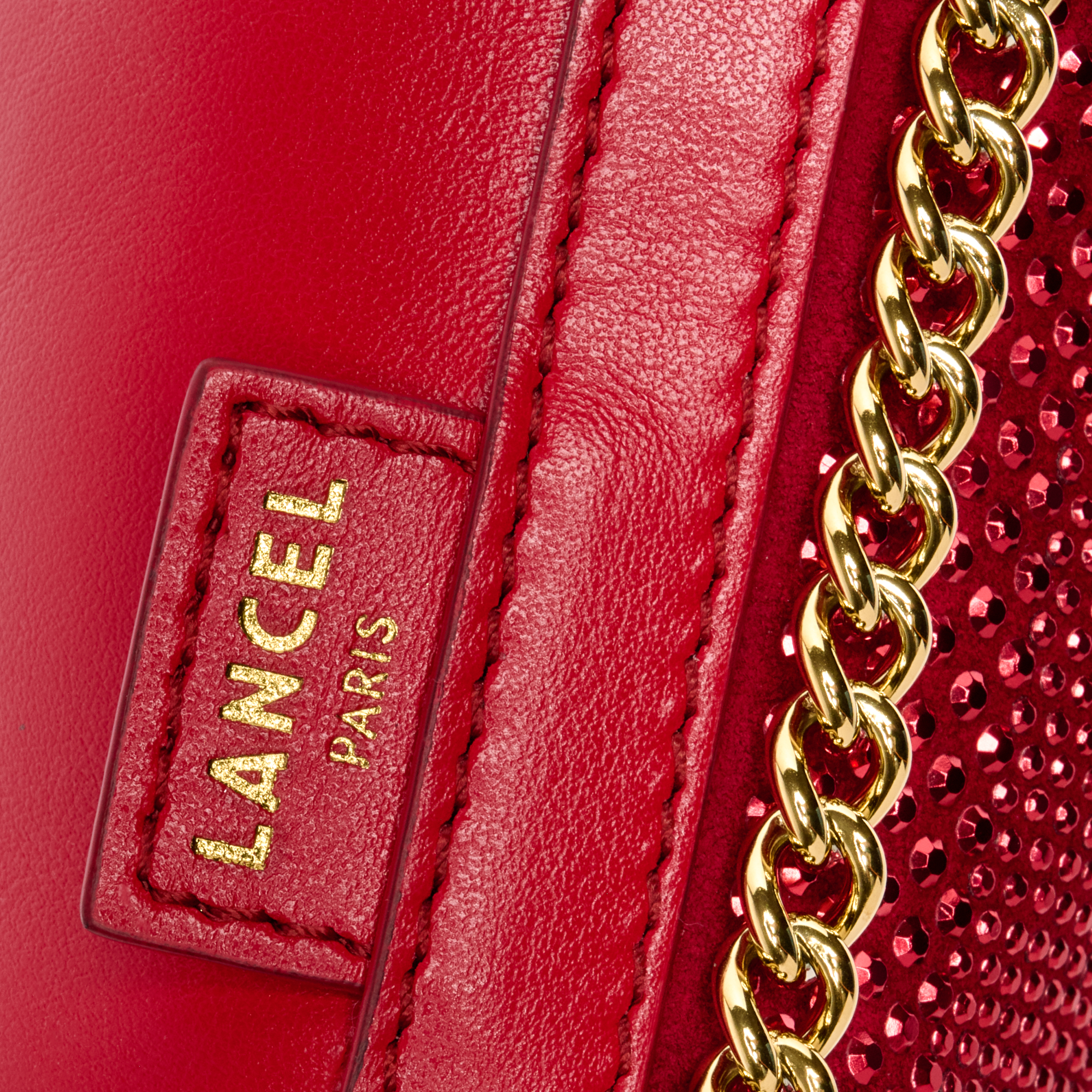 Mini sac seau premier flirt de lancel en cuir LANCEL Rouge
