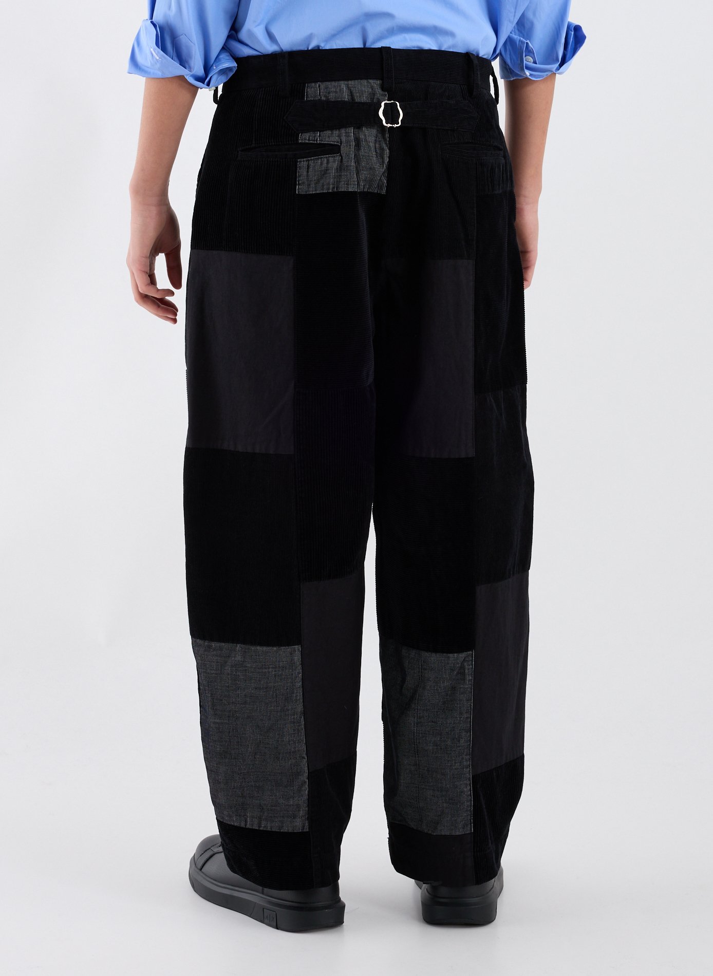 Patchwork cotton pants COMME DES GARCONS HOMME Black