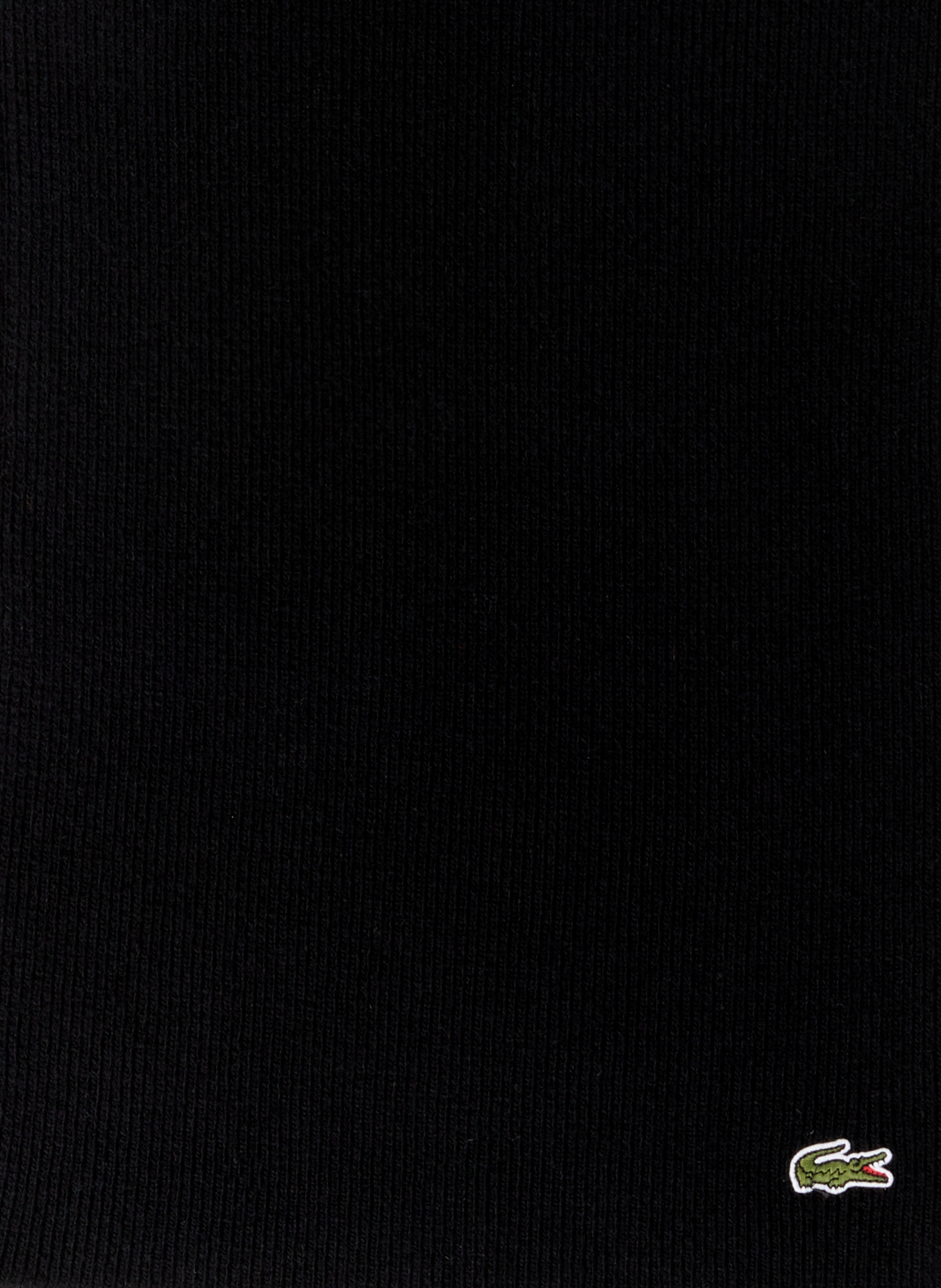 Wool scarf and beanie set LACOSTE Black