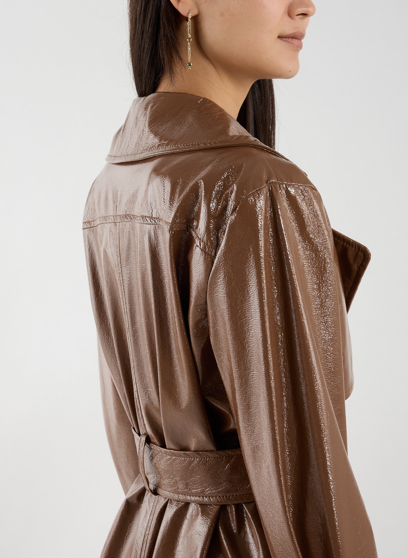 Trench long en vinyle SAISON 1865 Beige