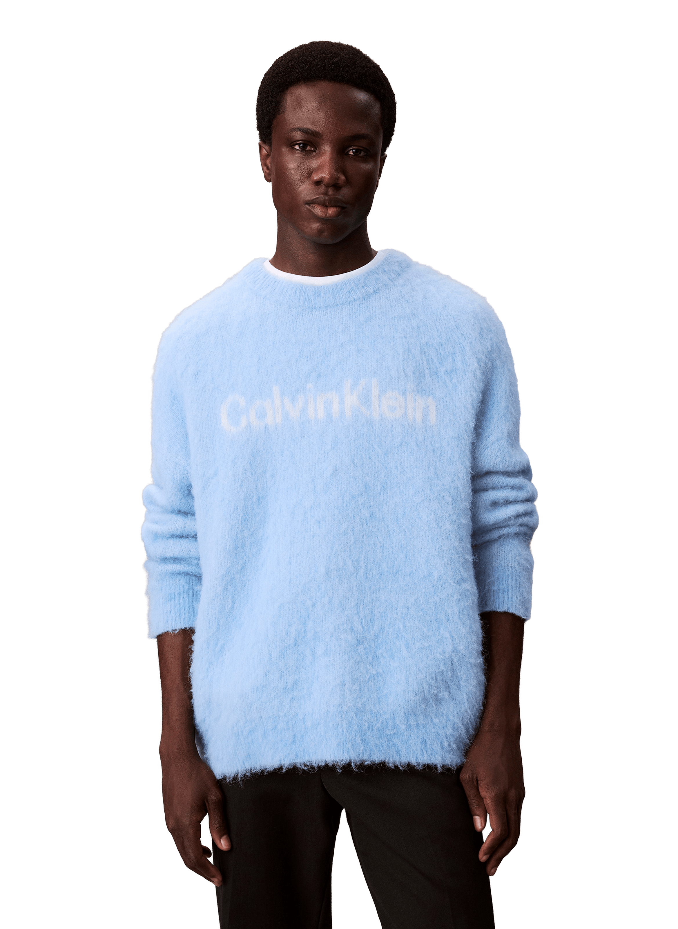 Wool-blend logo jumper CALVIN KLEIN Blue