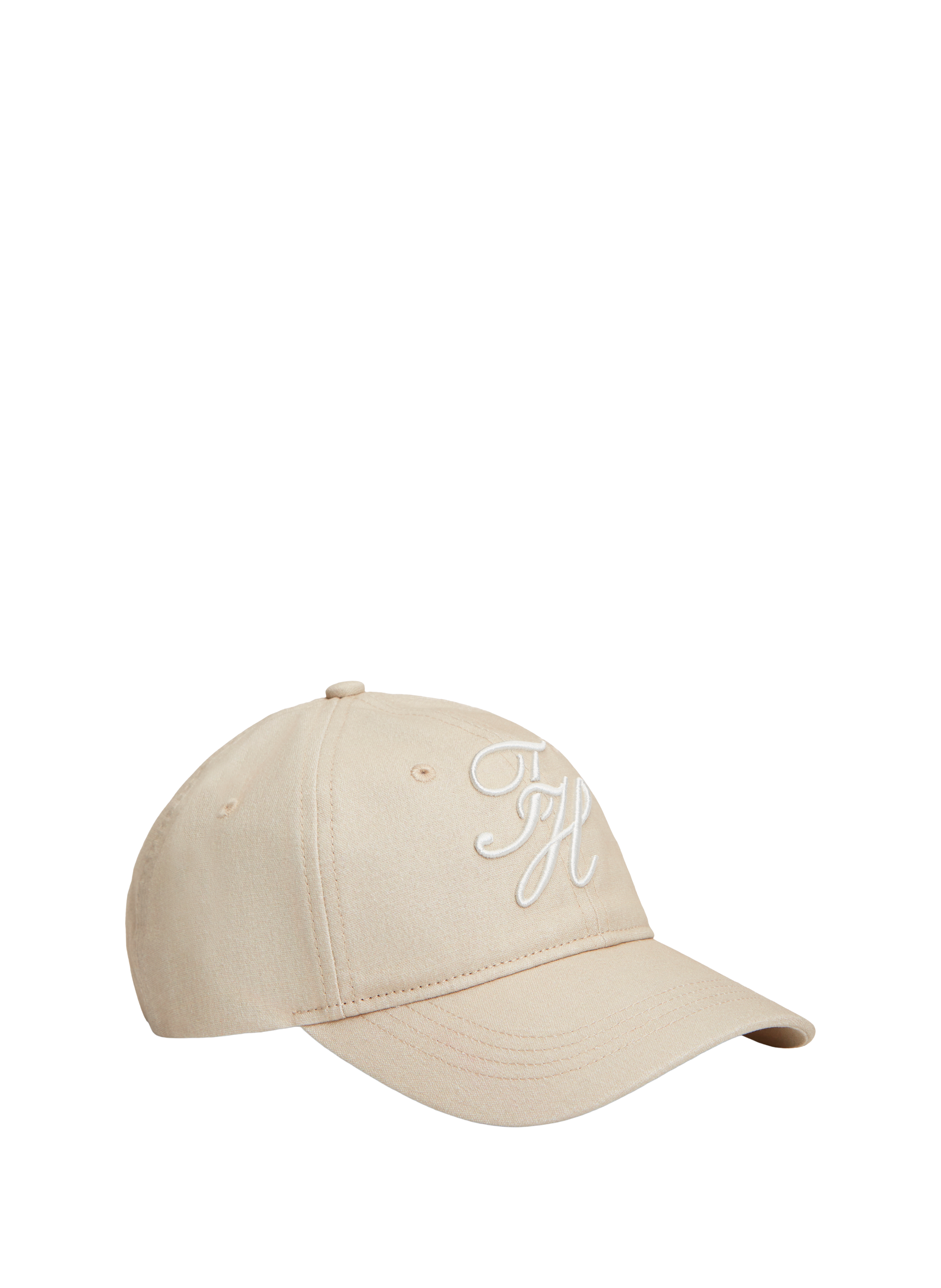 Casquette à logo brodé en coton TOMMY HILFIGER Beige