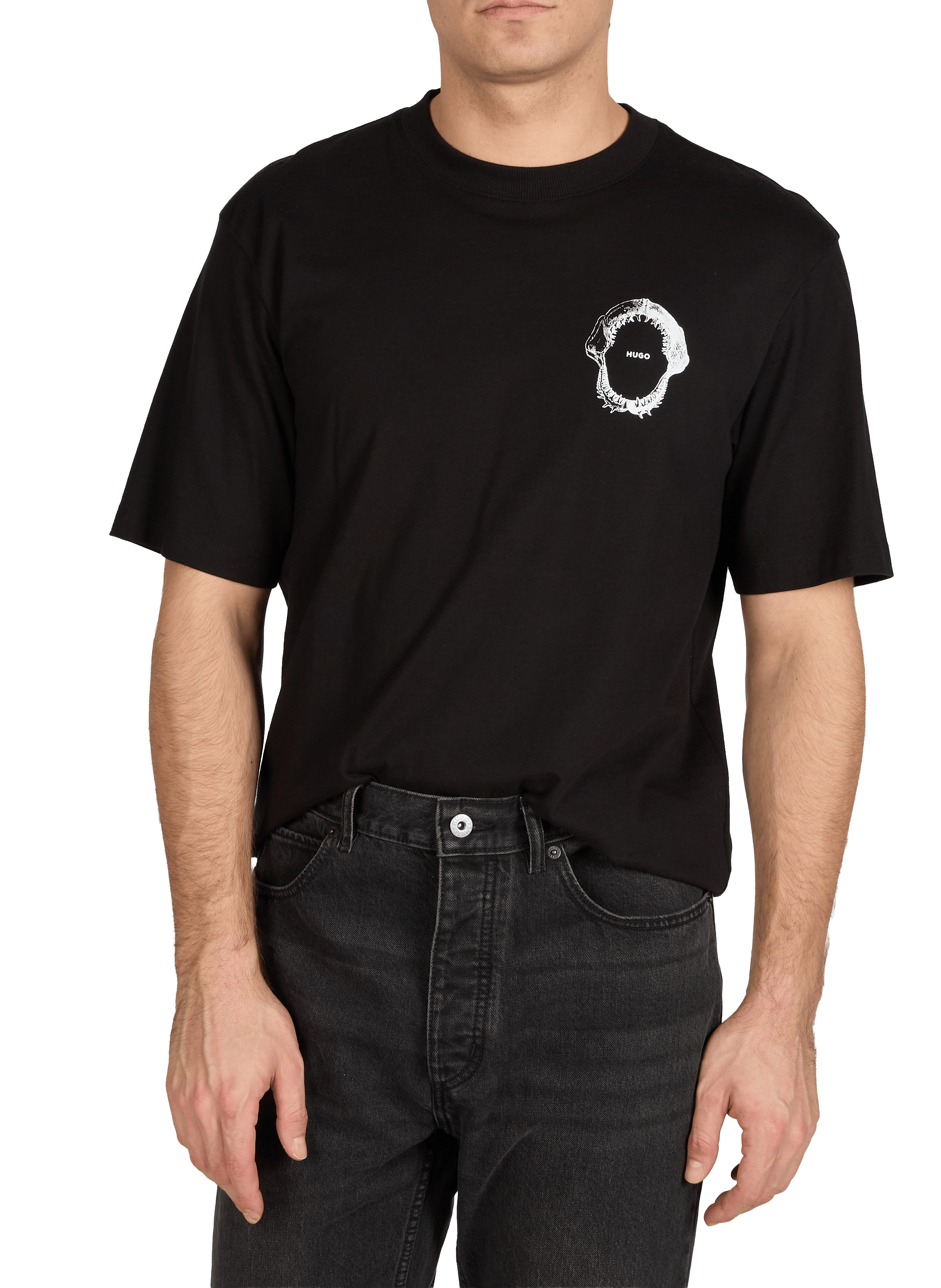 T-shirt à imprimé HUGO BLUE Noir