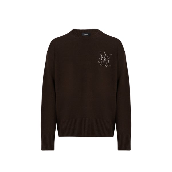 Pull droit manches longues en laine vierge