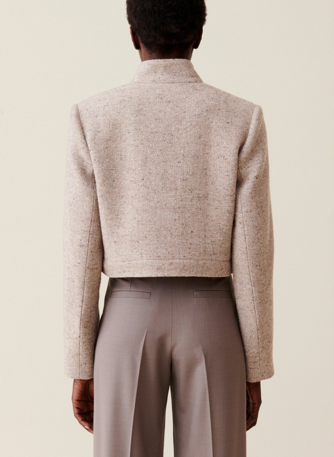 Veste droite col montant CLAUDIE PIERLOT Beige