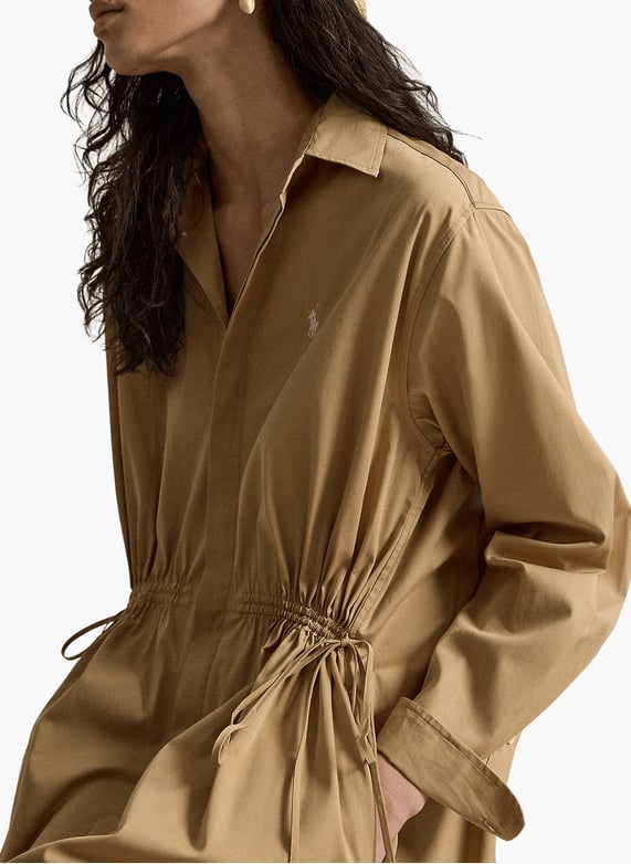 Cotton mini shirt dress Beige Polo ralph lauren - Women | Printemps.com Cotton mini shirt dress Beige Polo ralph lauren - Women | Printemps.com