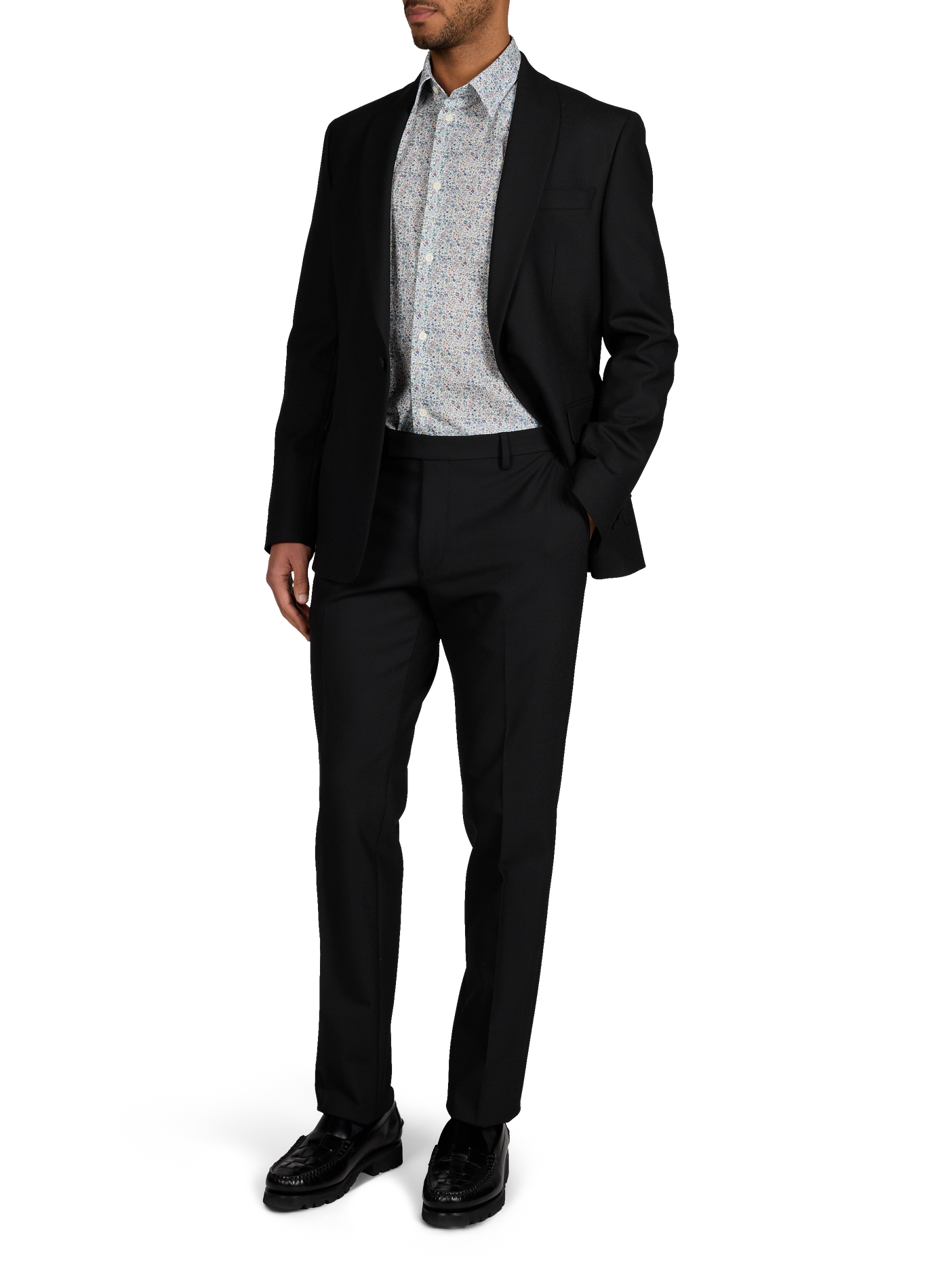 HONIE-S Mixed Wool Suit AU PRINTEMPS PARIS Black