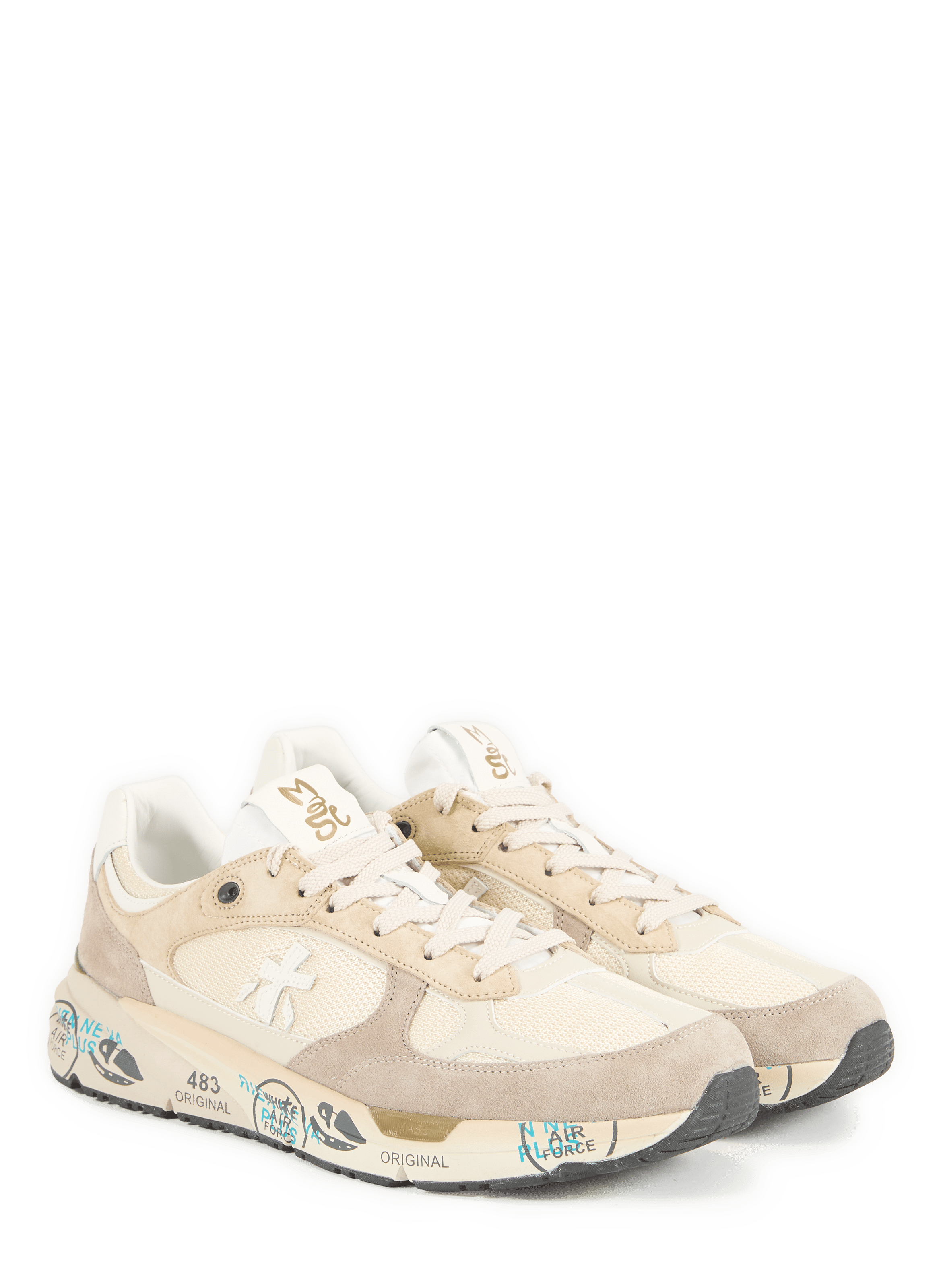 Baskets Mase 8018 en daim à logo latéral PREMIATA Beige