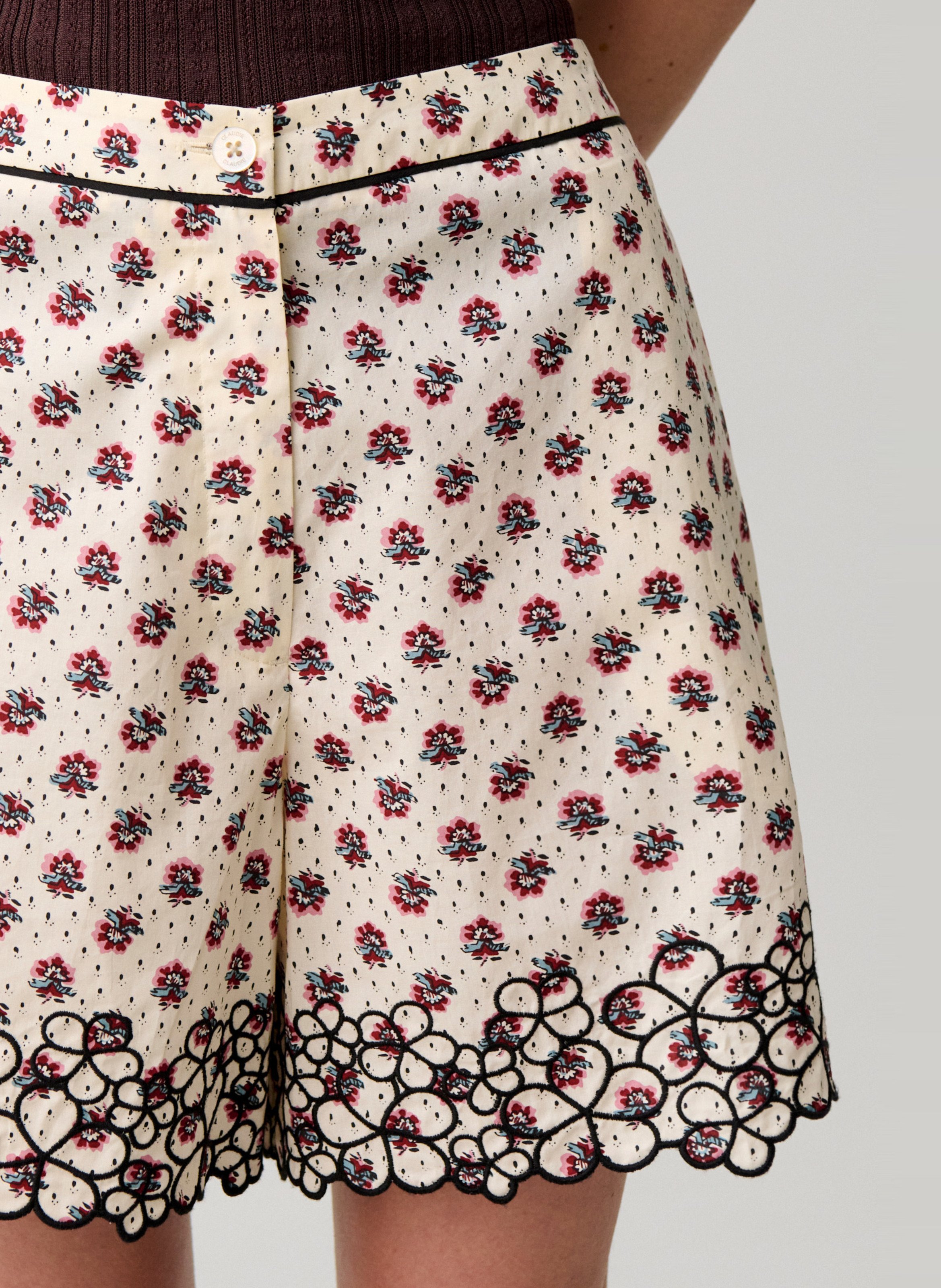 Short fluide taille haute imprimé CLAUDIE PIERLOT Multicolore