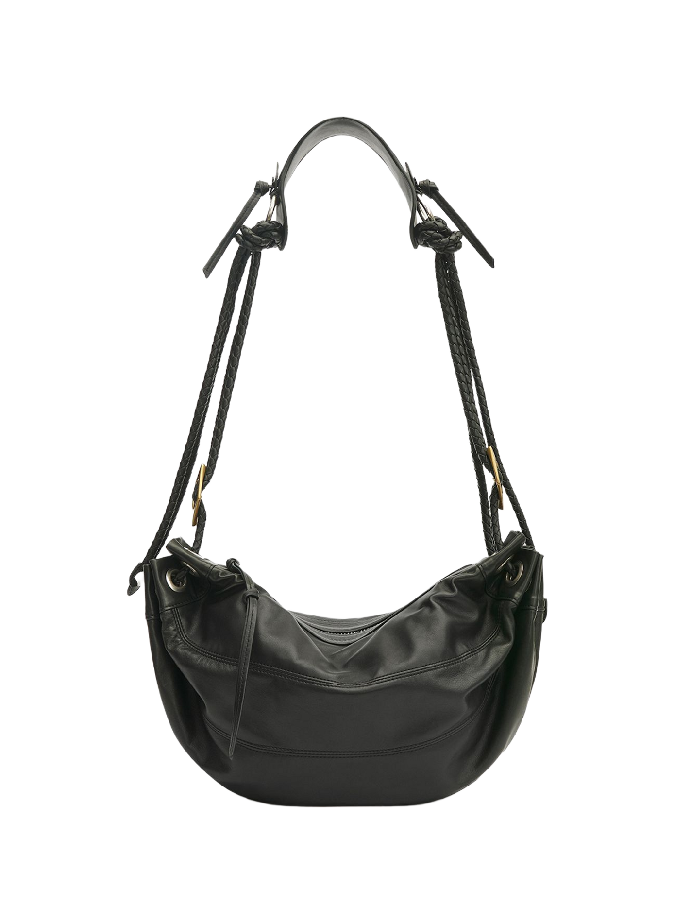 Maia Medium lamb leather shoulder bag ISABEL MARANT Black