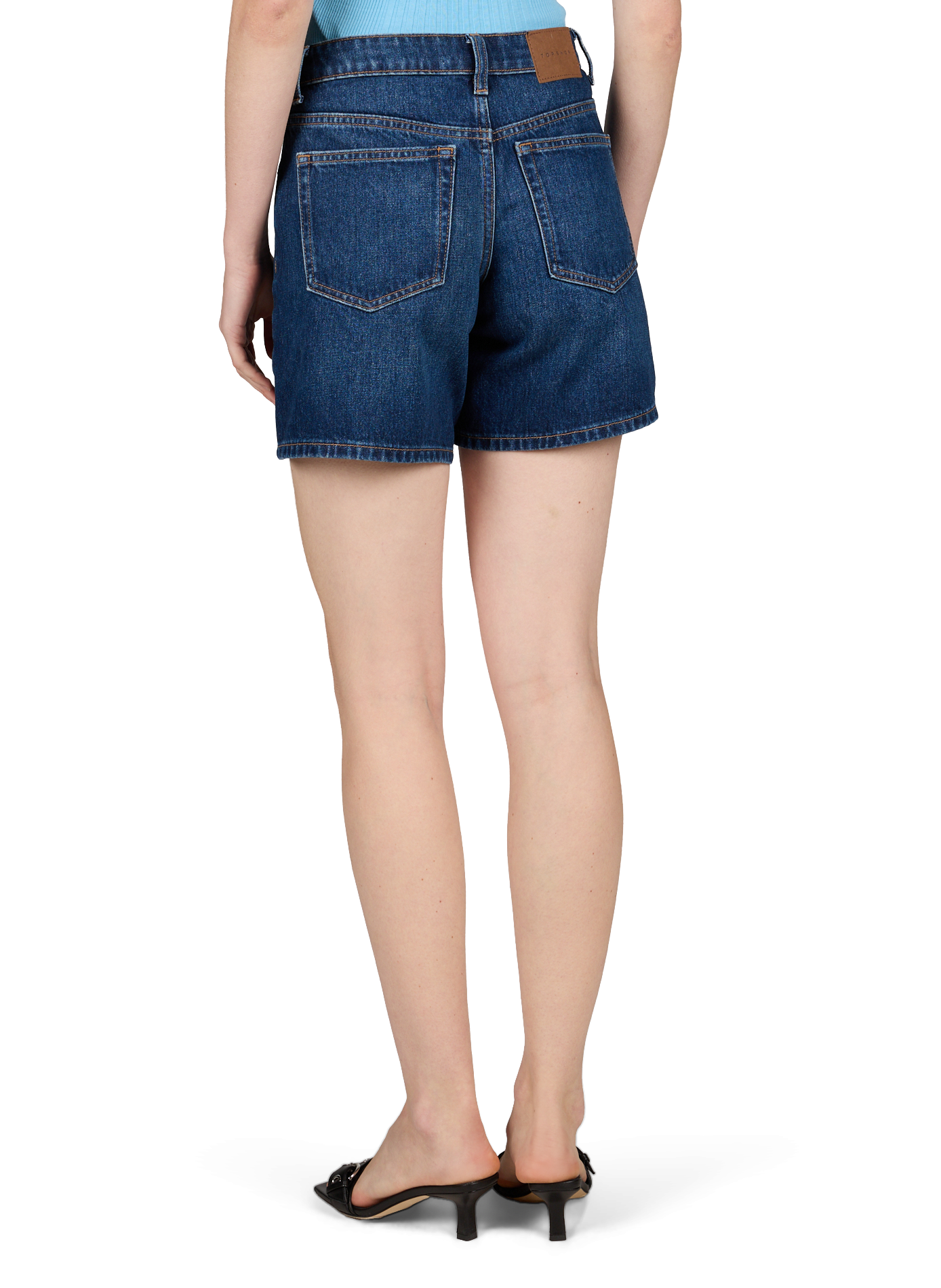 Cotton denim shorts TOPSHOP Blue