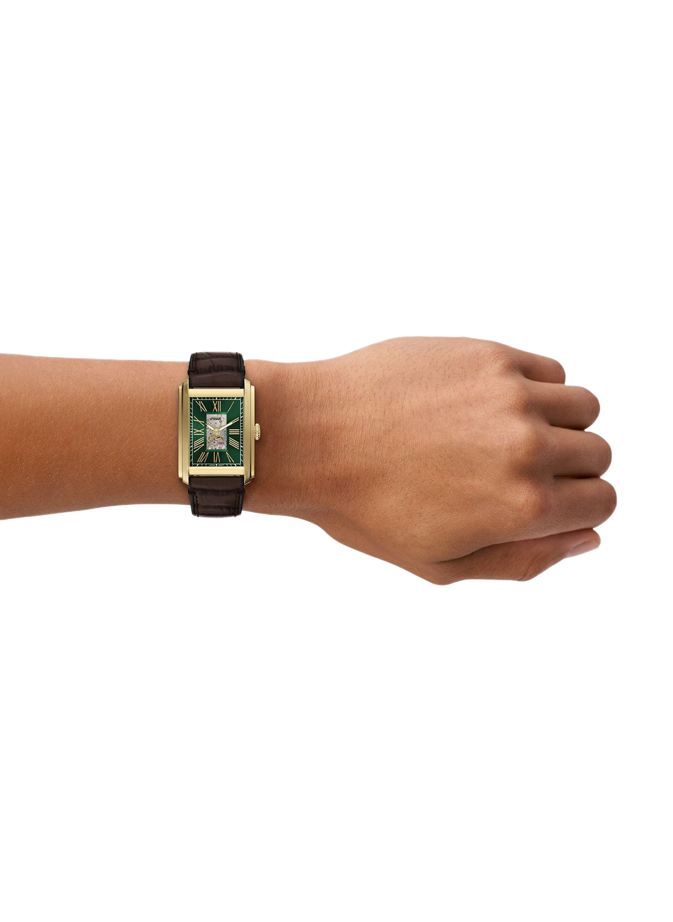 Montre analogique Automatic en cuir  FOSSIL Vert