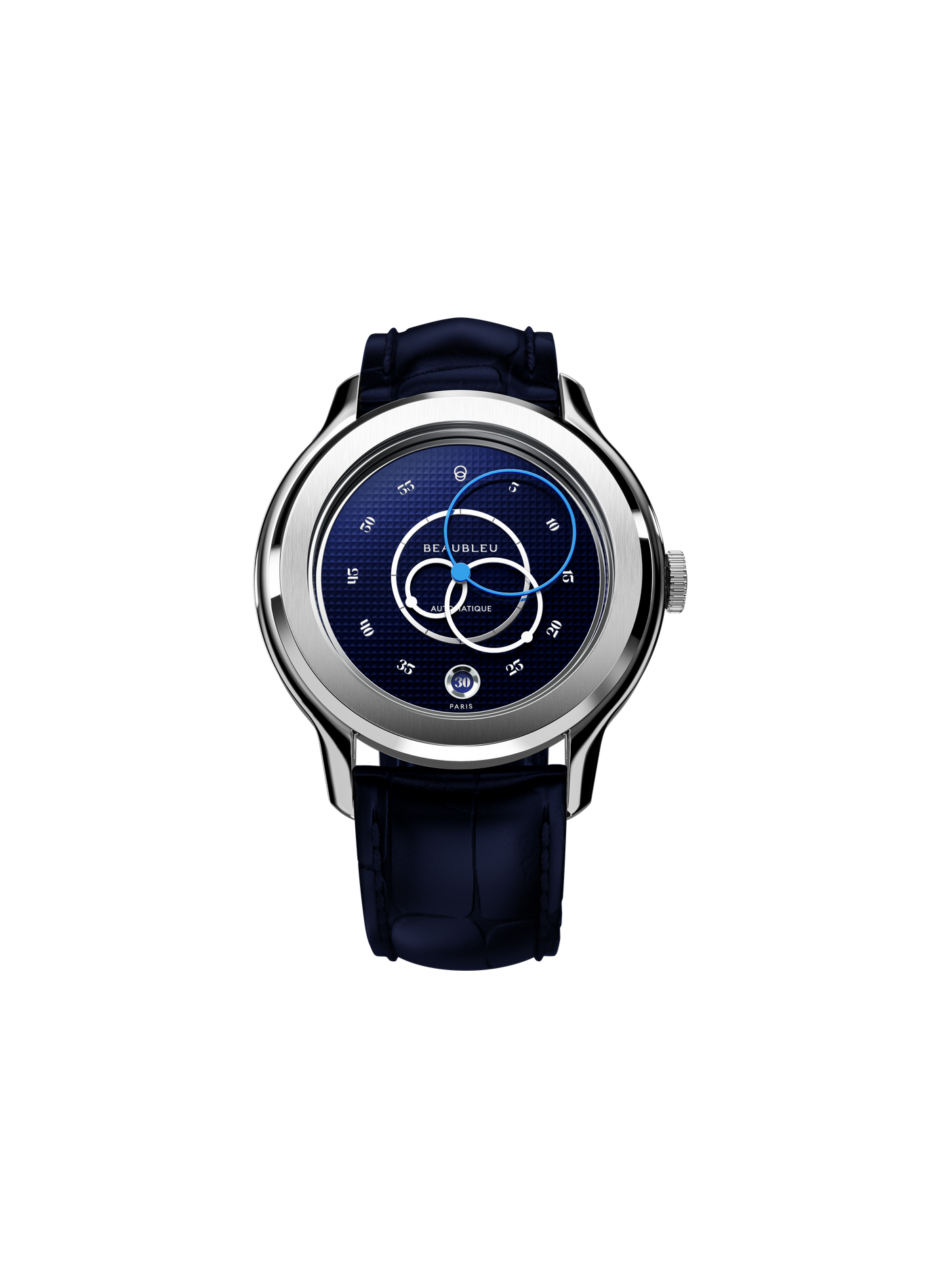 Montre automatique Ecce Smalt en cuir BEAUBLEU Bleu