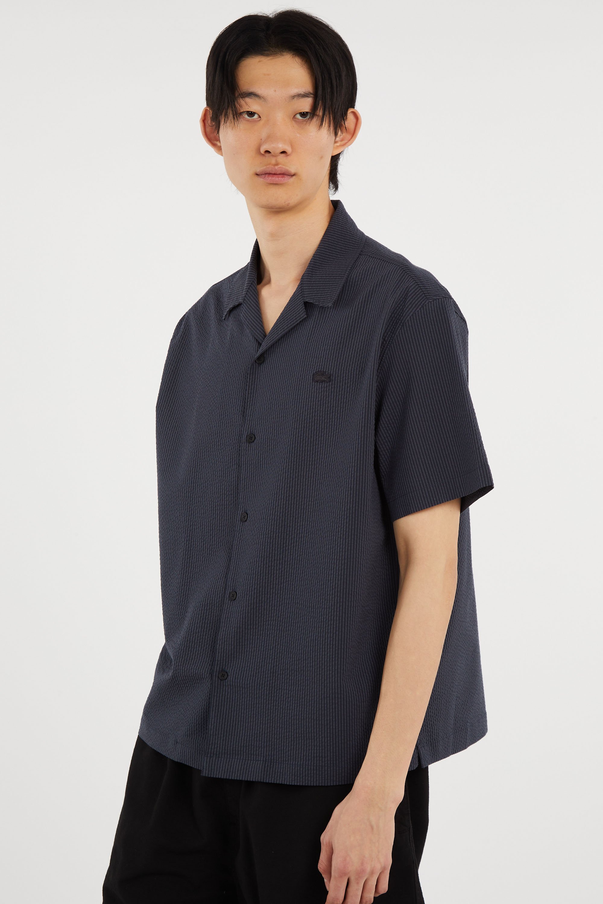 Chemise chemise casual manches co LACOSTE Noir