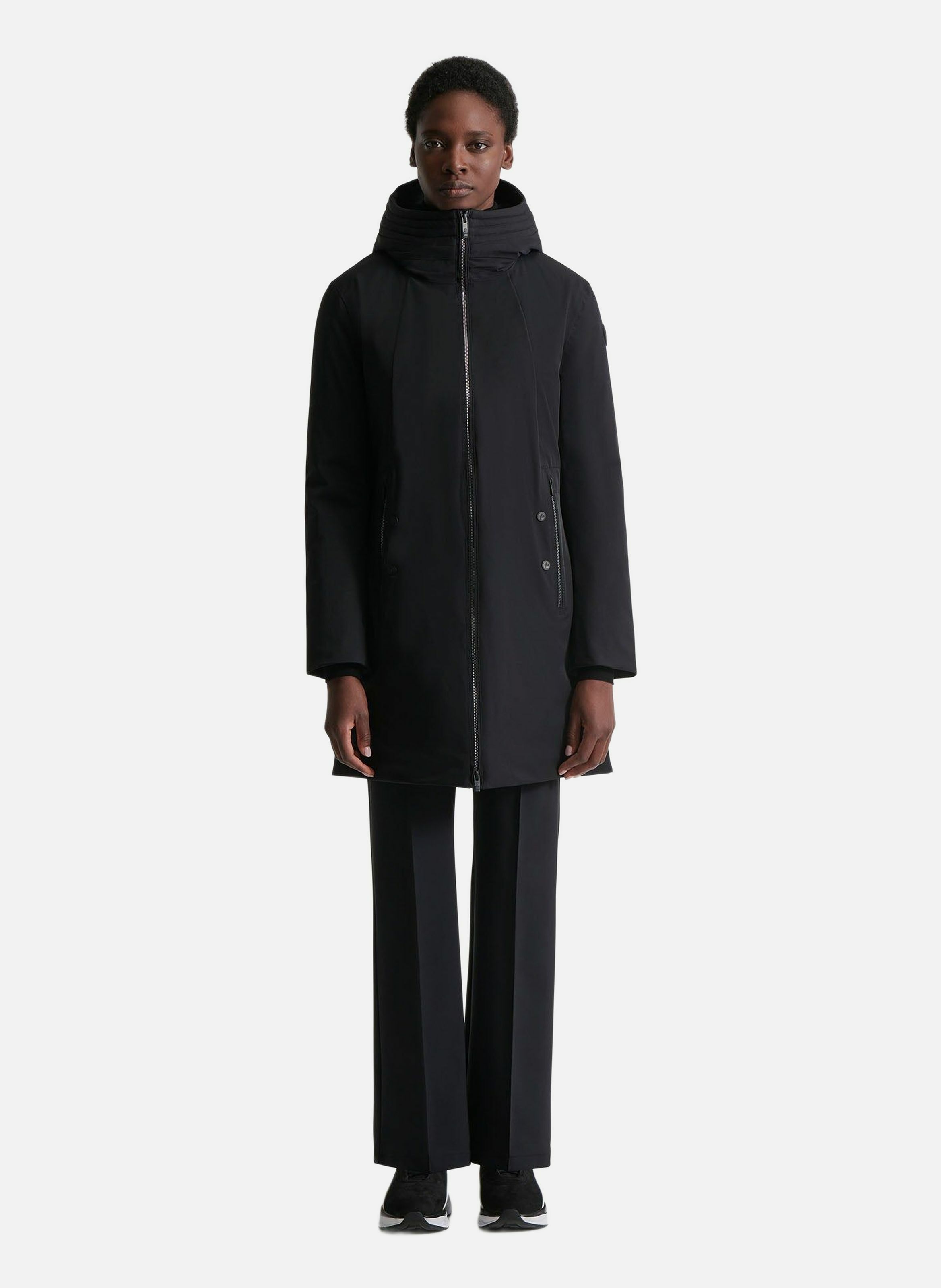 Manteau misha col montant coupe regular FUSALP Noir