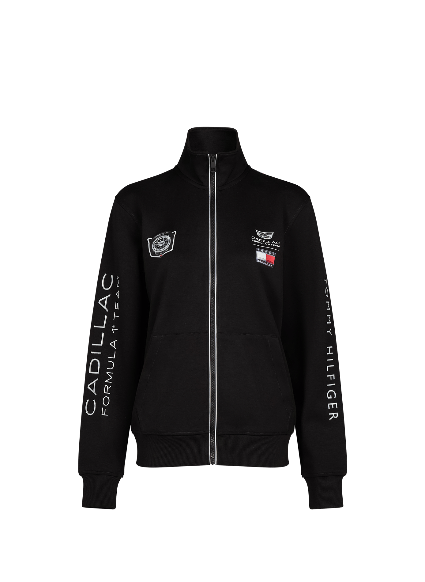 Chaqueta del equipo de Fórmula 1 de Cadillac con logo de algodón mezclado TOMMY HILFIGER Negro
