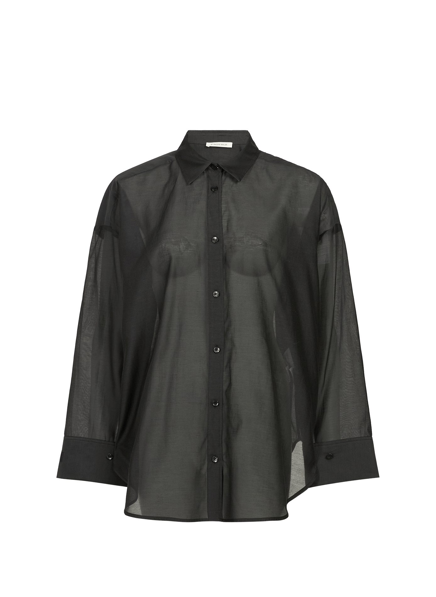 Chemise oversize Derris en coton et soie BY MALENE BIRGER Noir