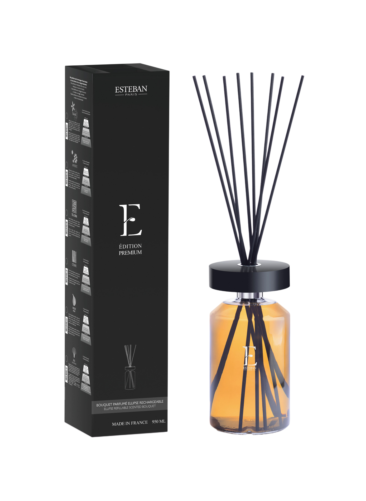 Refillable Cedar Scented Ellipse Fragrance Bouquet 950ml ESTEBAN Beige