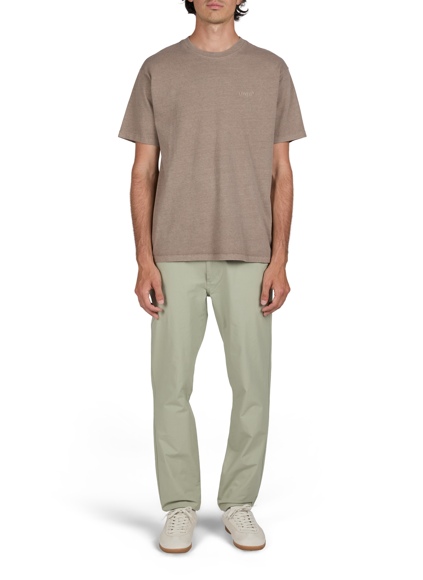 Rundhalsausschnitt T-Shirt aus Baumwolle LEVI'S Braun