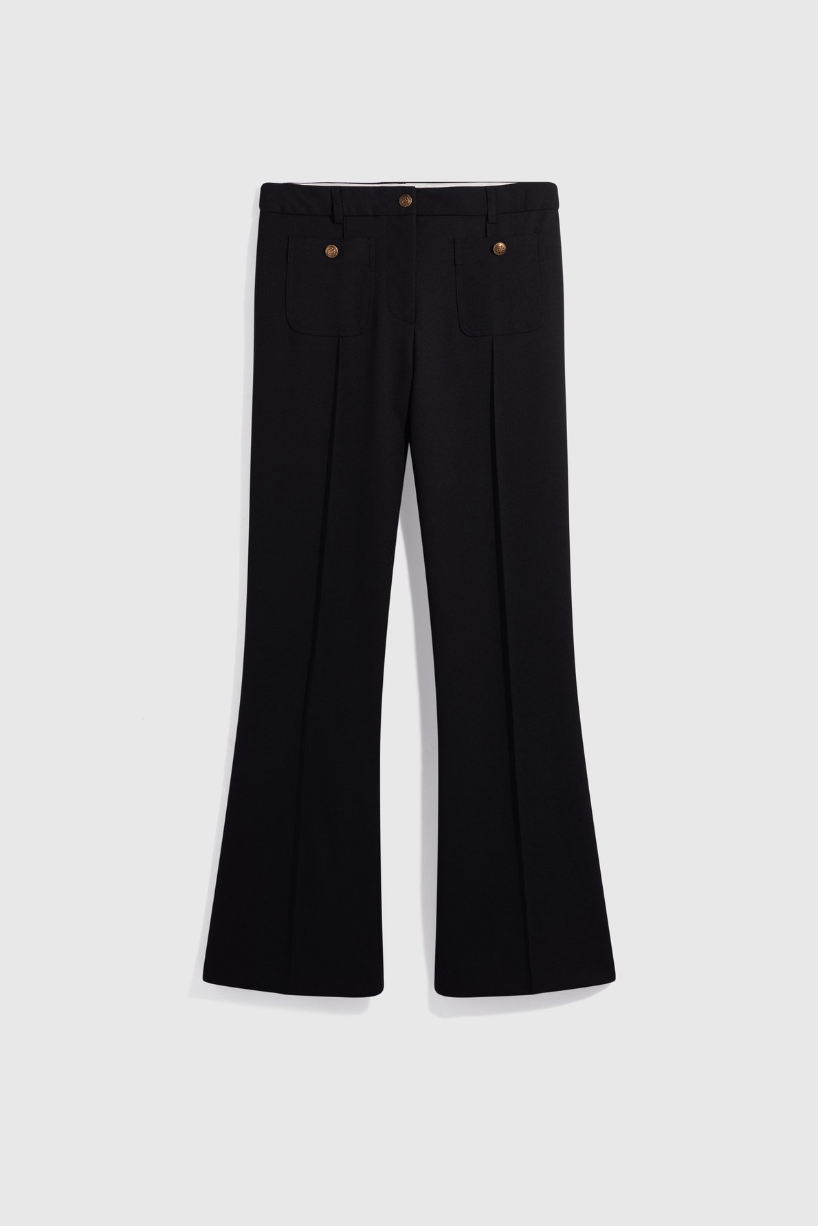 Pantalon 7/8 à boutons dorés - meri PABLO Noir