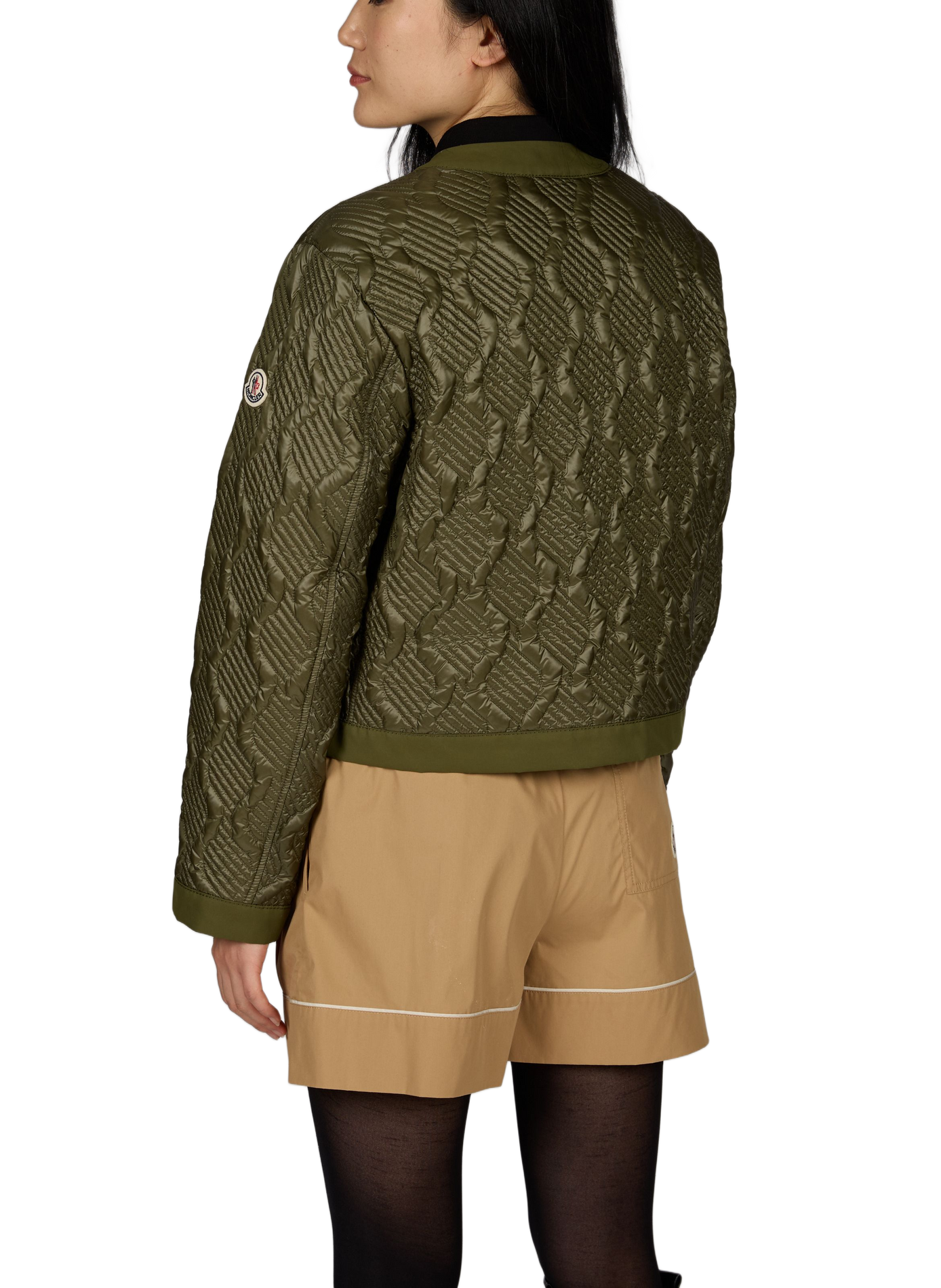 Gepolsterte Daunenjacke Libellule mit Rundhalsausschnitt MONCLER Grun